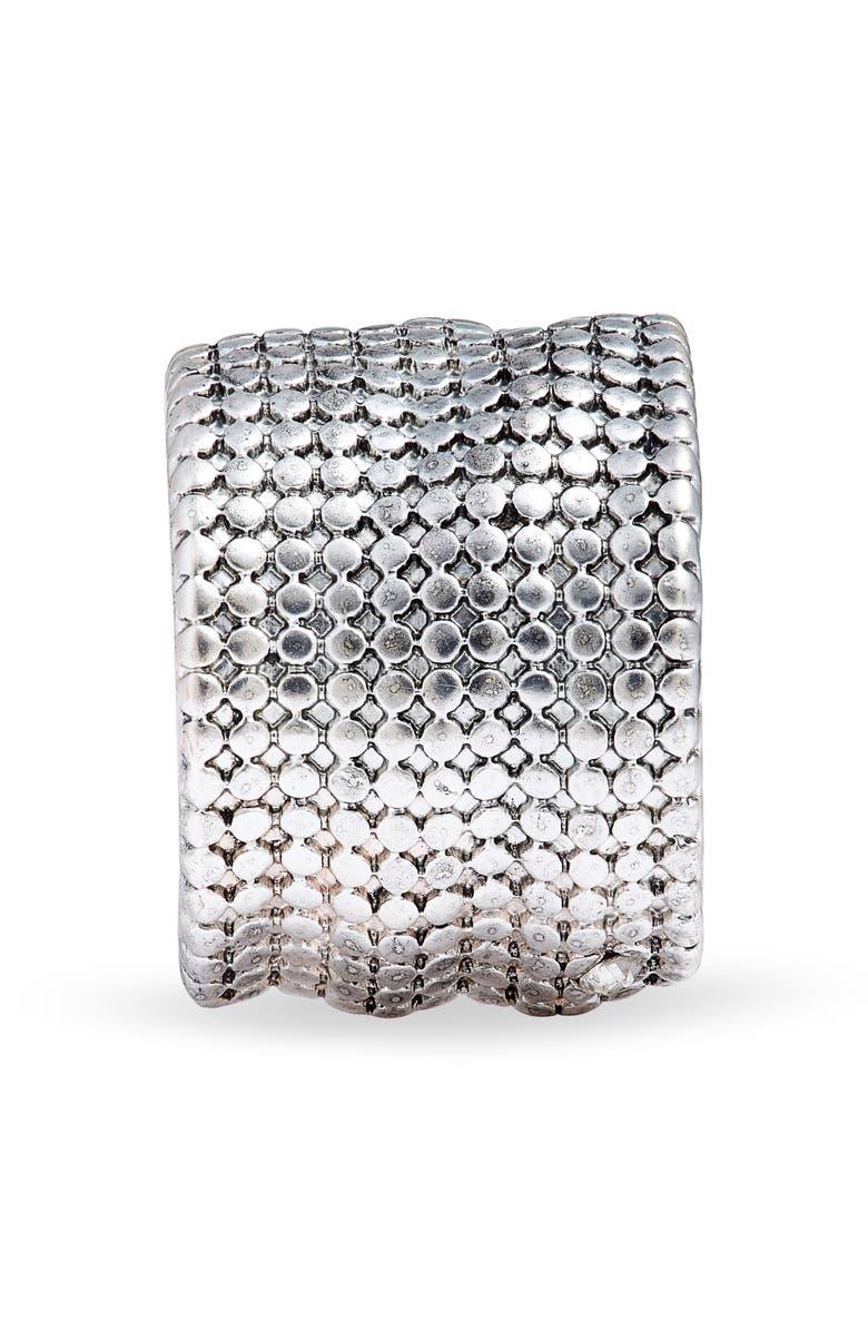 R80096 Bague en cotte de mailles - Karine Sultan - Créations Uniques