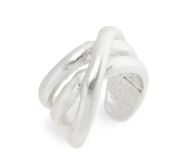 R71026 Bague rayures superposées - Karine Sultan - Créations Uniques