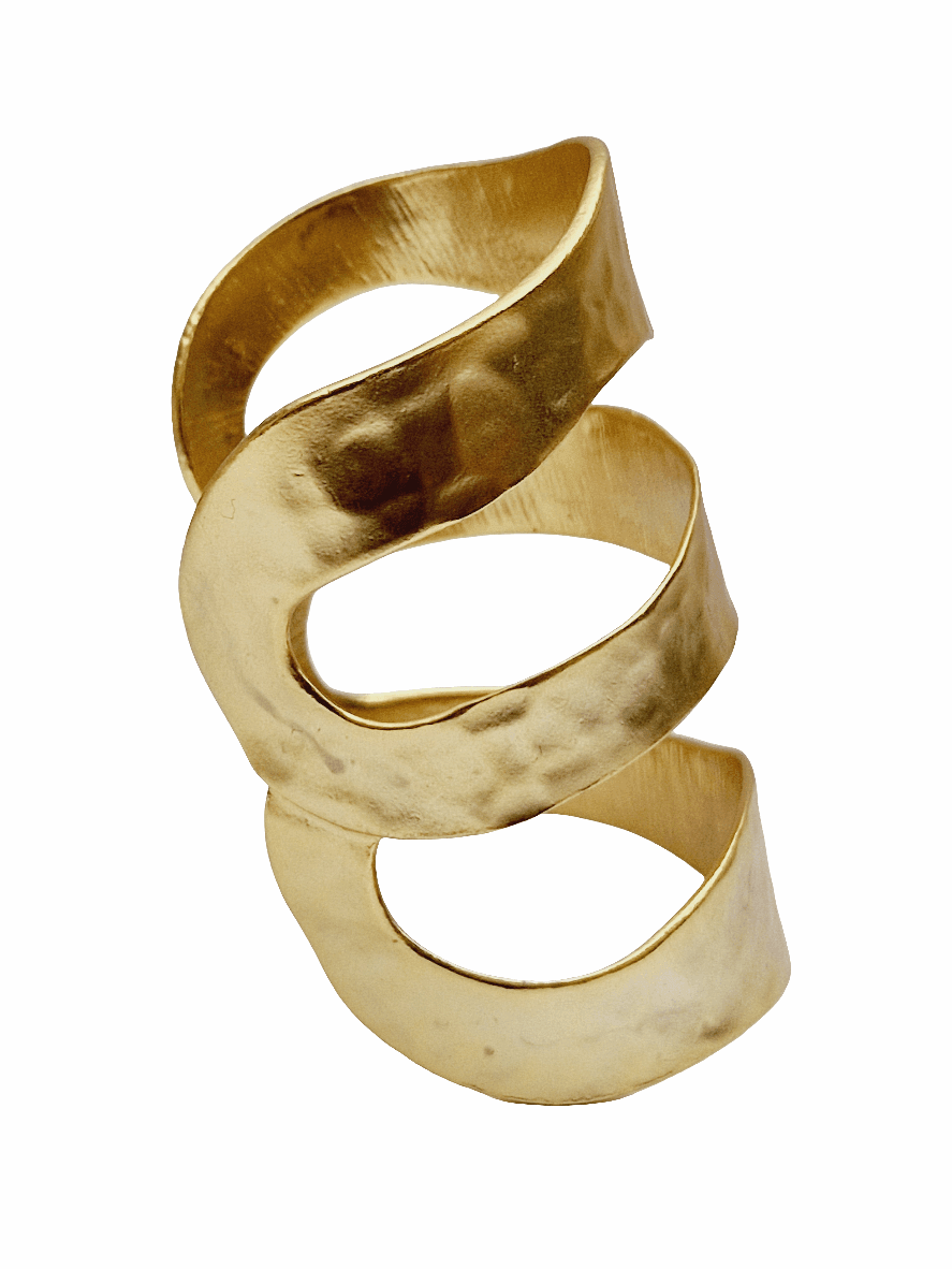 B75001 Bracelet Manchette Trois rangs - Karine Sultan - Créations Uniques