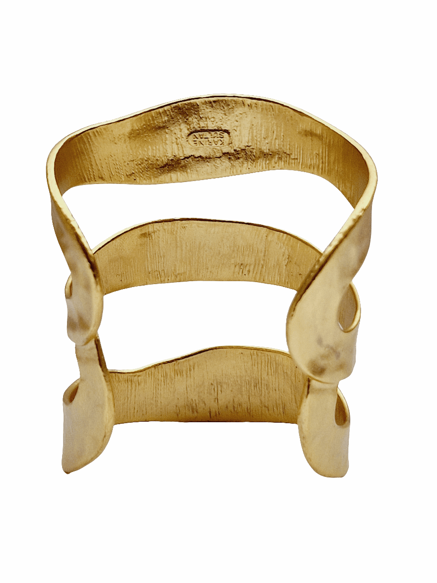 B75001 Bracelet Manchette Trois rangs - Karine Sultan - Créations Uniques