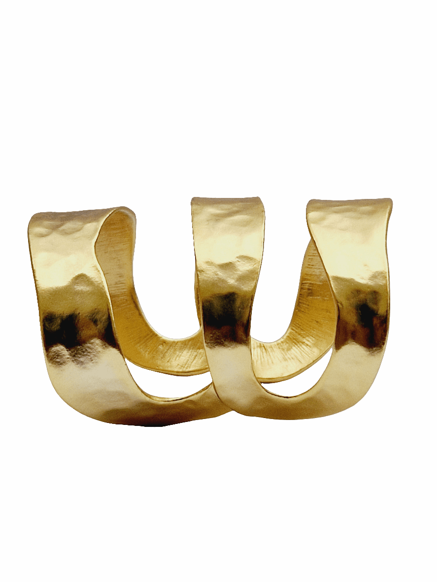 B75001 Bracelet Manchette Trois rangs - Karine Sultan - Créations Uniques