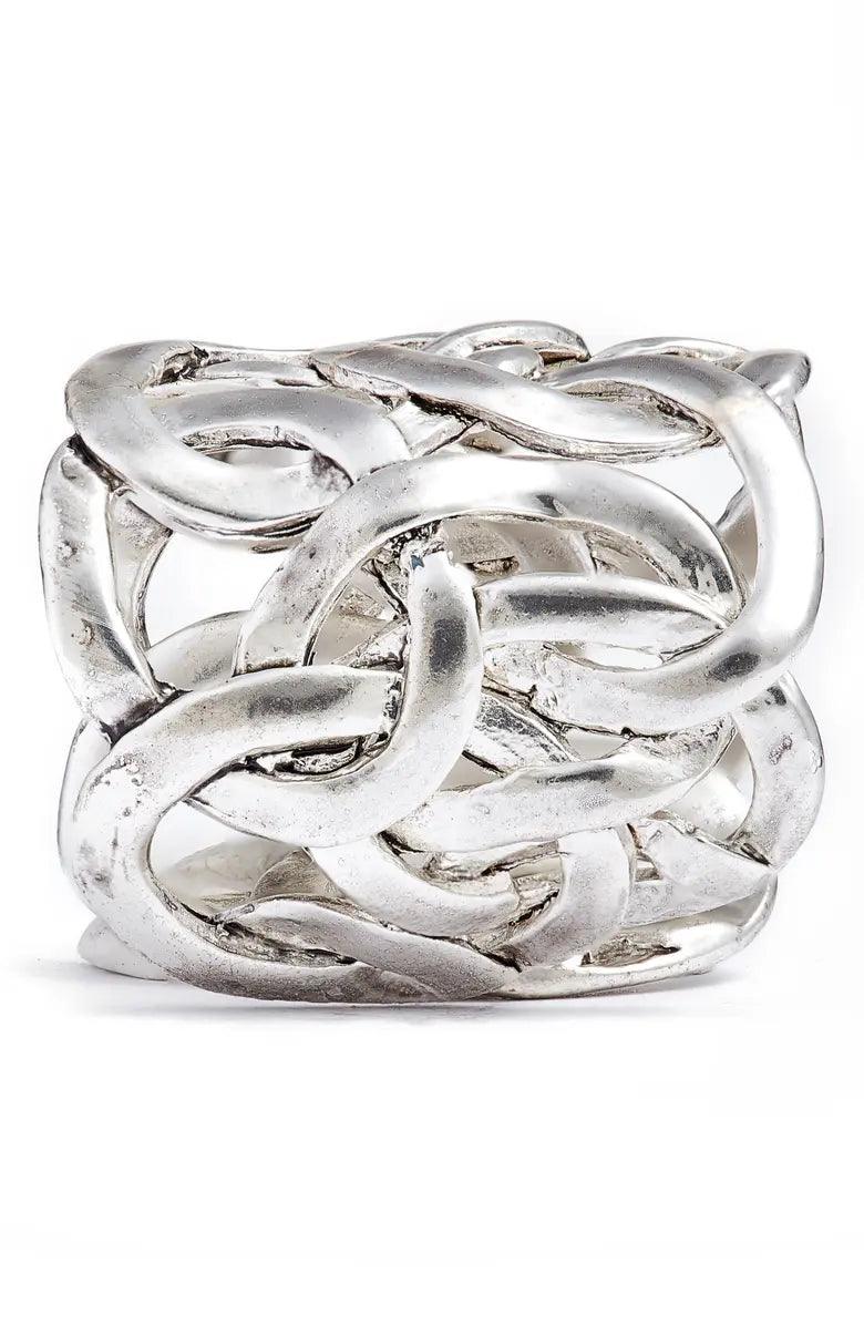 R67128 Bague superposée oversize - Karine Sultan - Créations Uniques