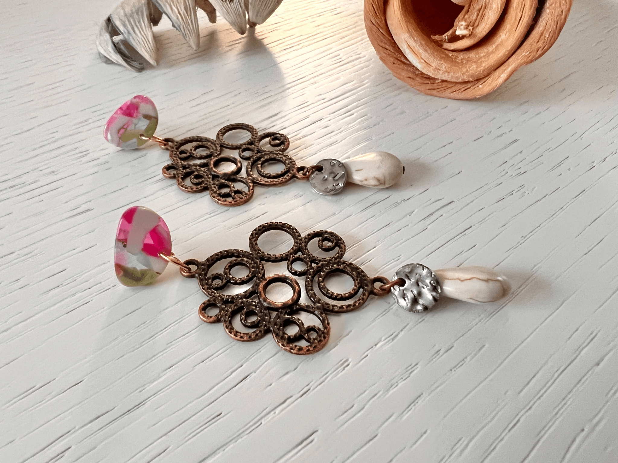 Boucles d’oreilles ALICE - Créations Uniques - Créations Uniques