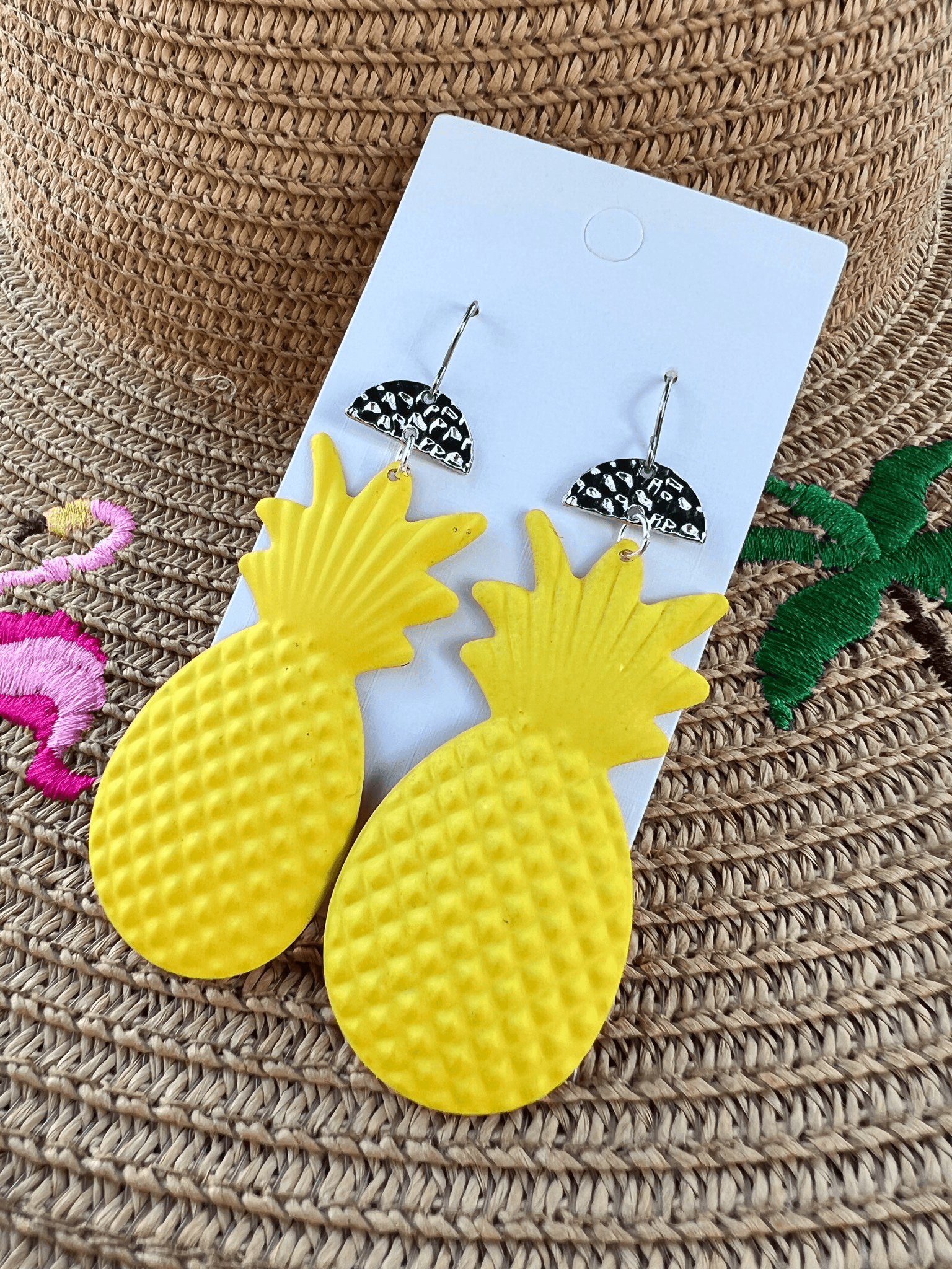 Boucles d’oreilles BRENDA ananas jaunes - Créations Uniques - Créations Uniques