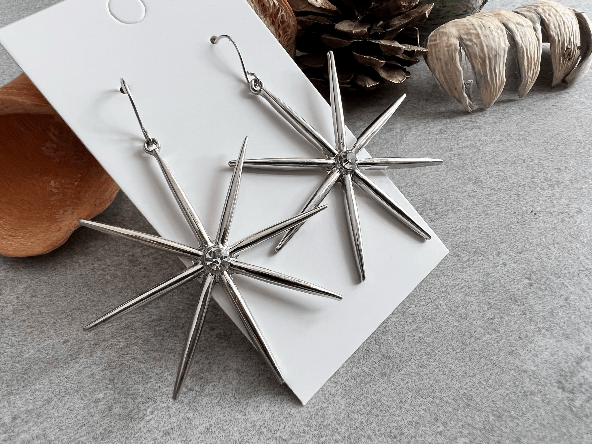 Boucles d’oreilles VENUS étoiles argentées - Créations Uniques