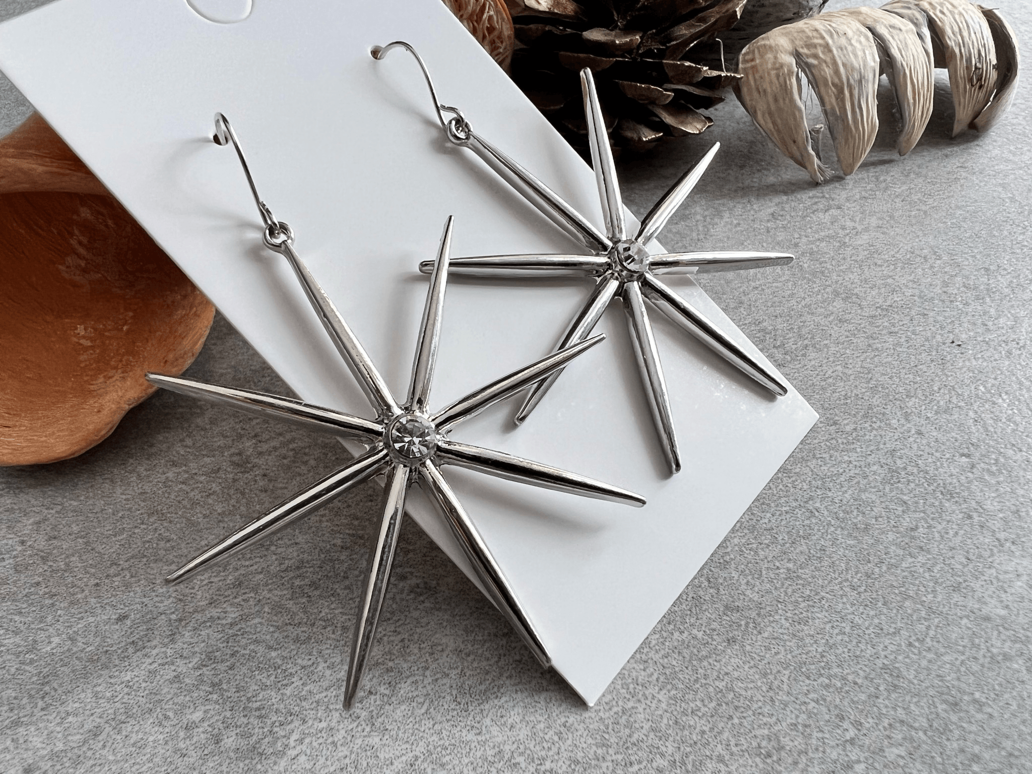 Boucles d’oreilles VENUS étoiles argentées - Créations Uniques