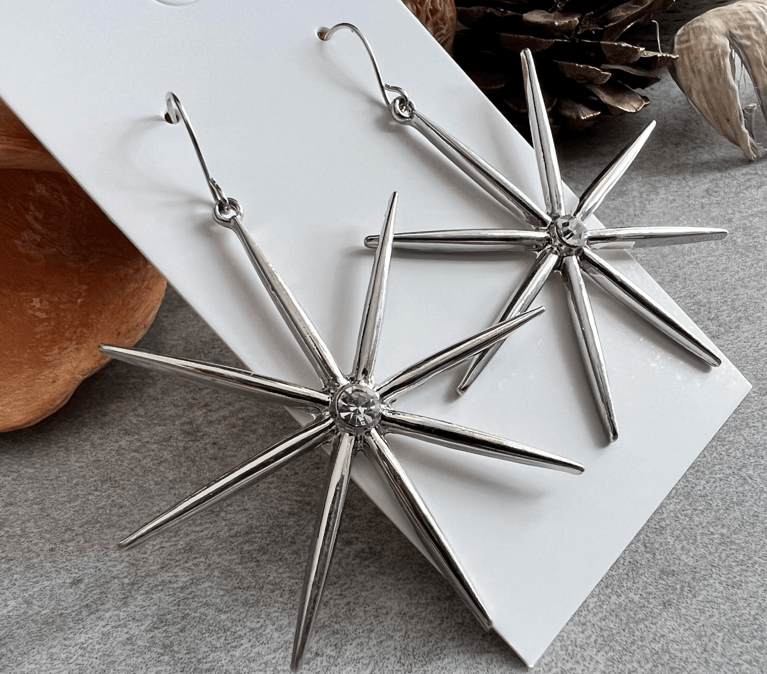 Boucles d’oreilles VENUS étoiles argentées - Créations Uniques