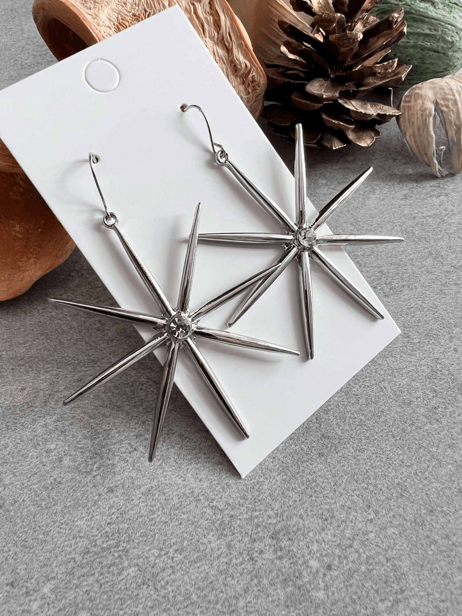 Boucles d’oreilles VENUS étoiles argentées - Créations Uniques