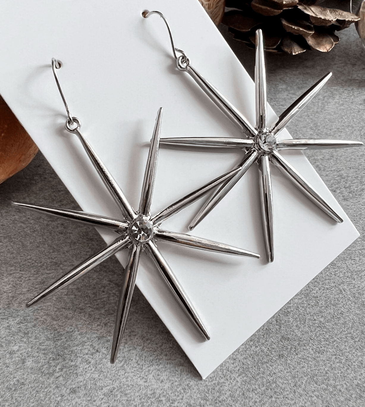 Boucles d’oreilles VENUS étoiles argentées - Créations Uniques