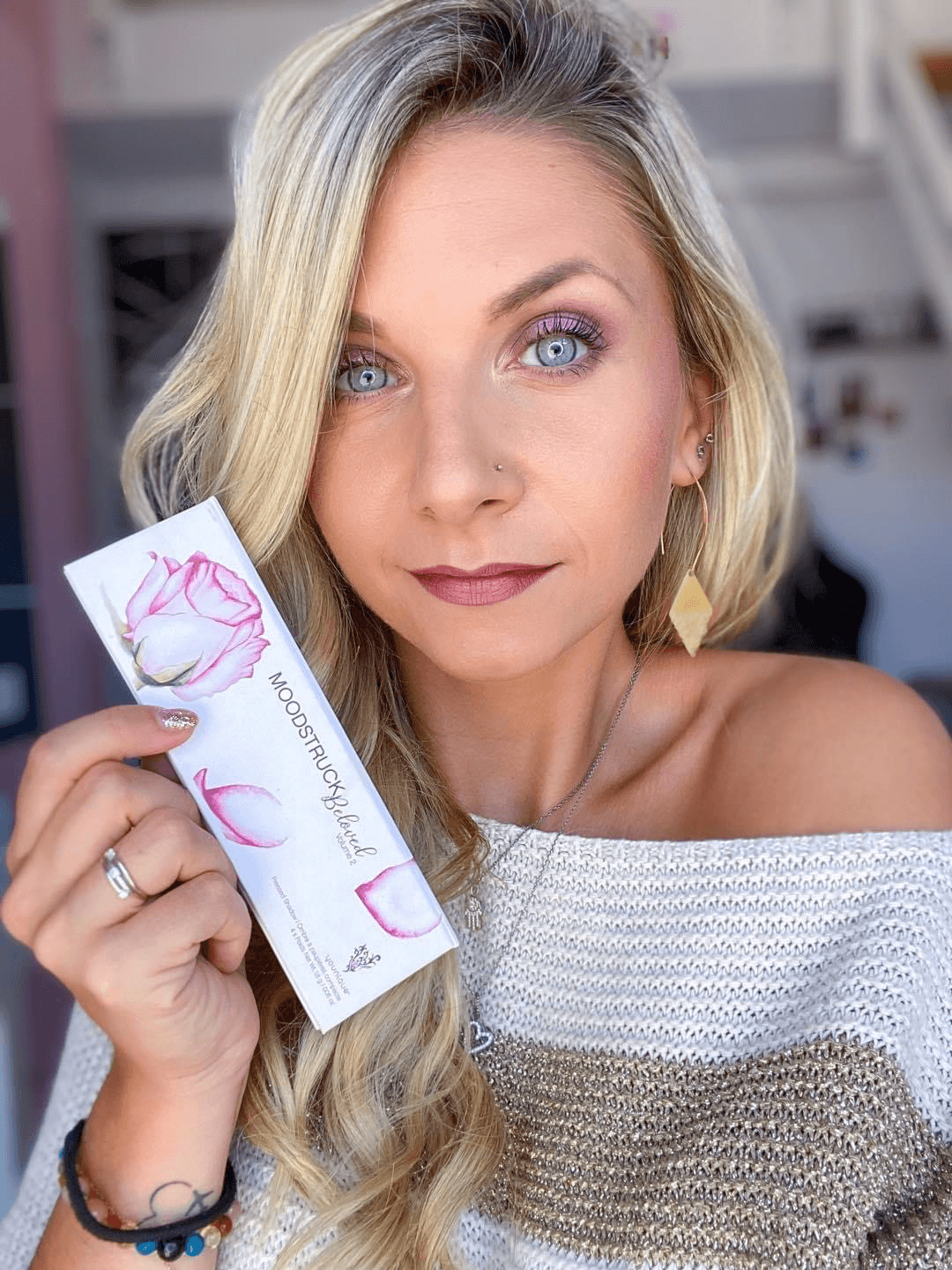 Boucles d’oreilles STACEY losanges dorés moitié martelée - Créations Uniques - Créations Uniques