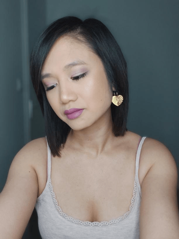 Boucles d’oreilles ELLEN cœurs dorés moitié martelée - Créations Uniques - Créations Uniques