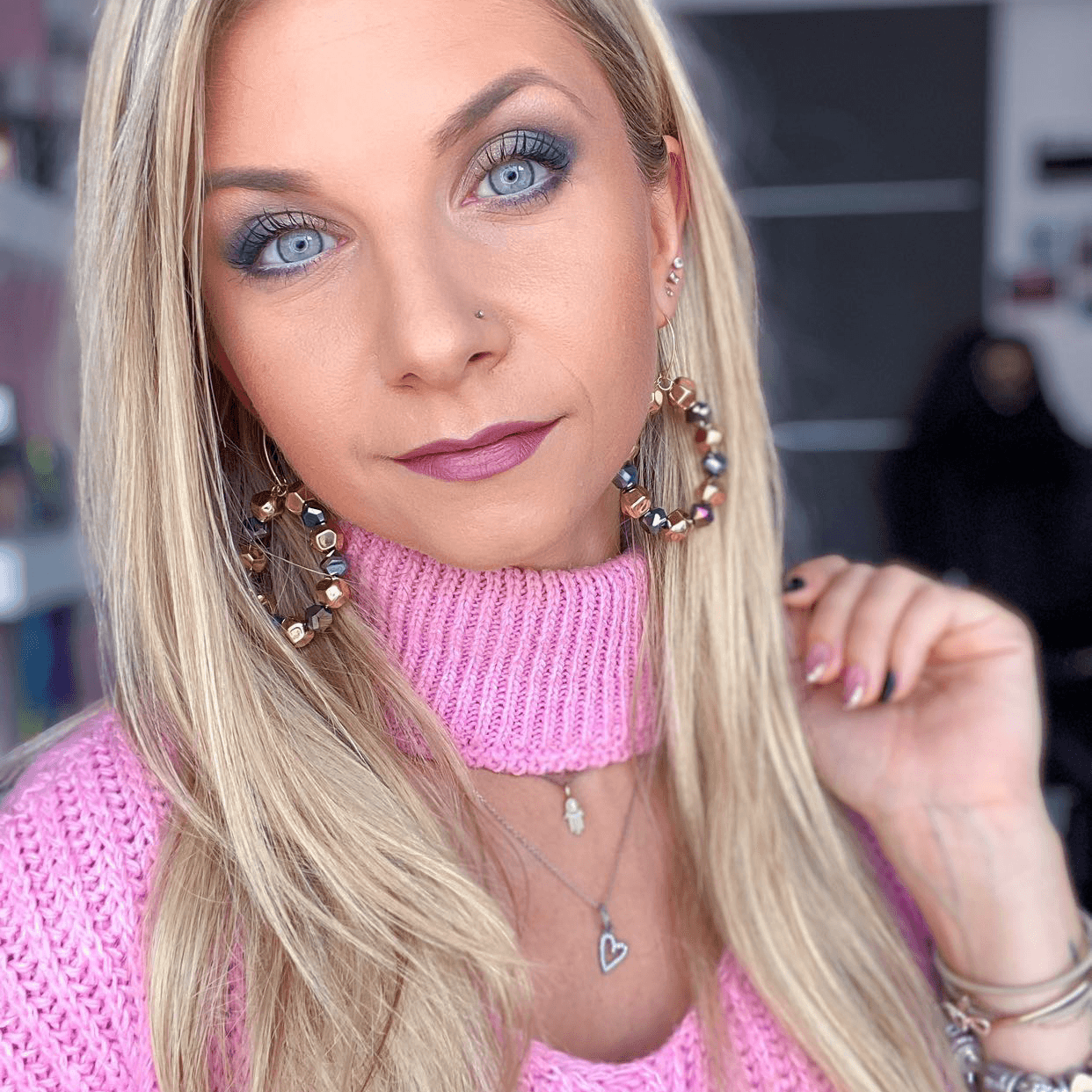 Boucles d’oreilles MOÏRA - perles dorées et anthracite - Créations Uniques