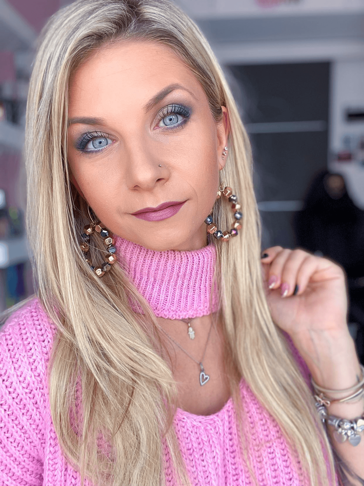 Boucles d’oreilles MOÏRA - perles dorées et anthracite - Créations Uniques