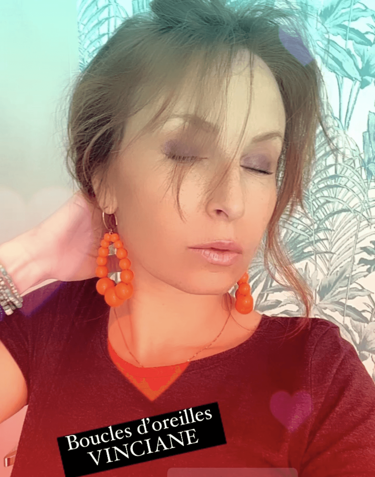 Boucles d’oreilles VINCIANE perles oranges - Créations Uniques - Créations Uniques