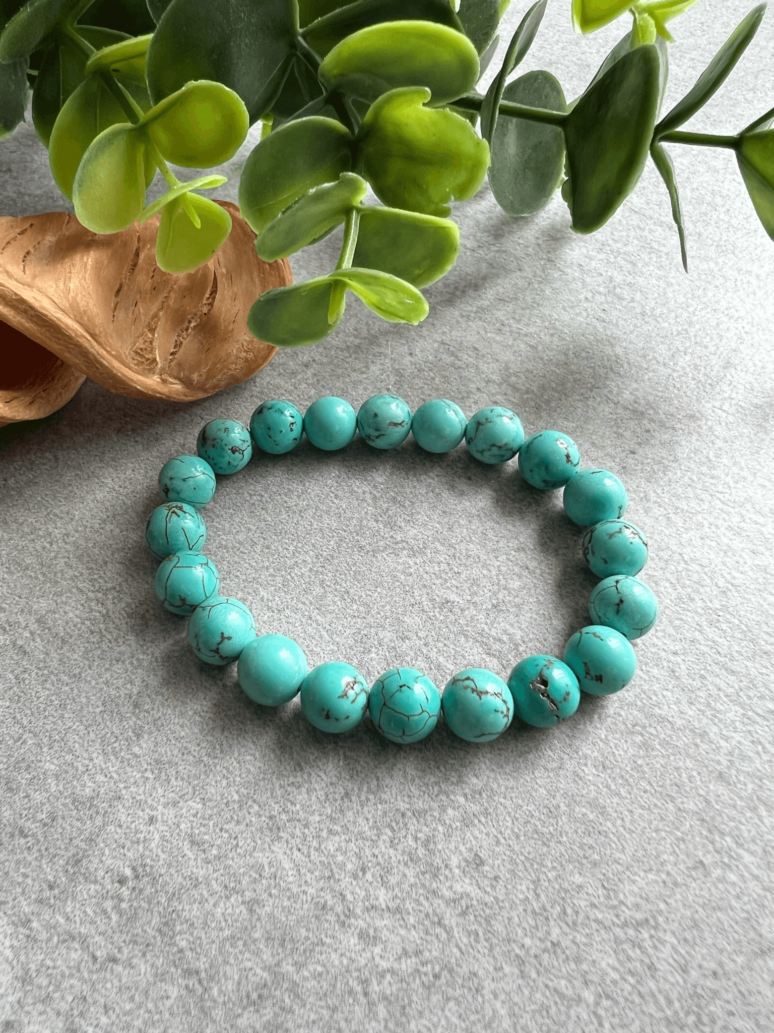 Bracelet APOLLINE perles turquoise - Créations Uniques