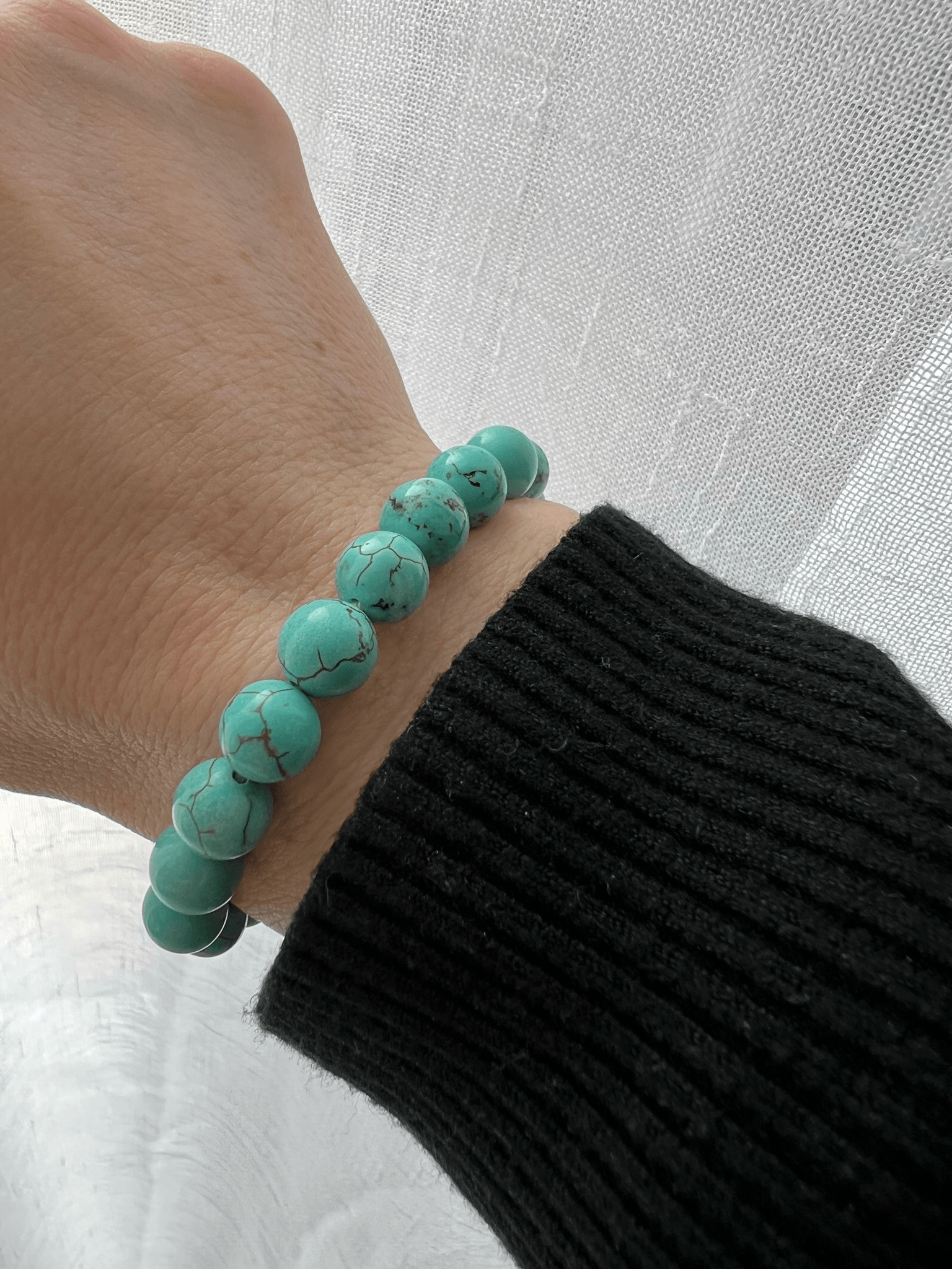 Bracelet APOLLINE perles turquoise - Créations Uniques