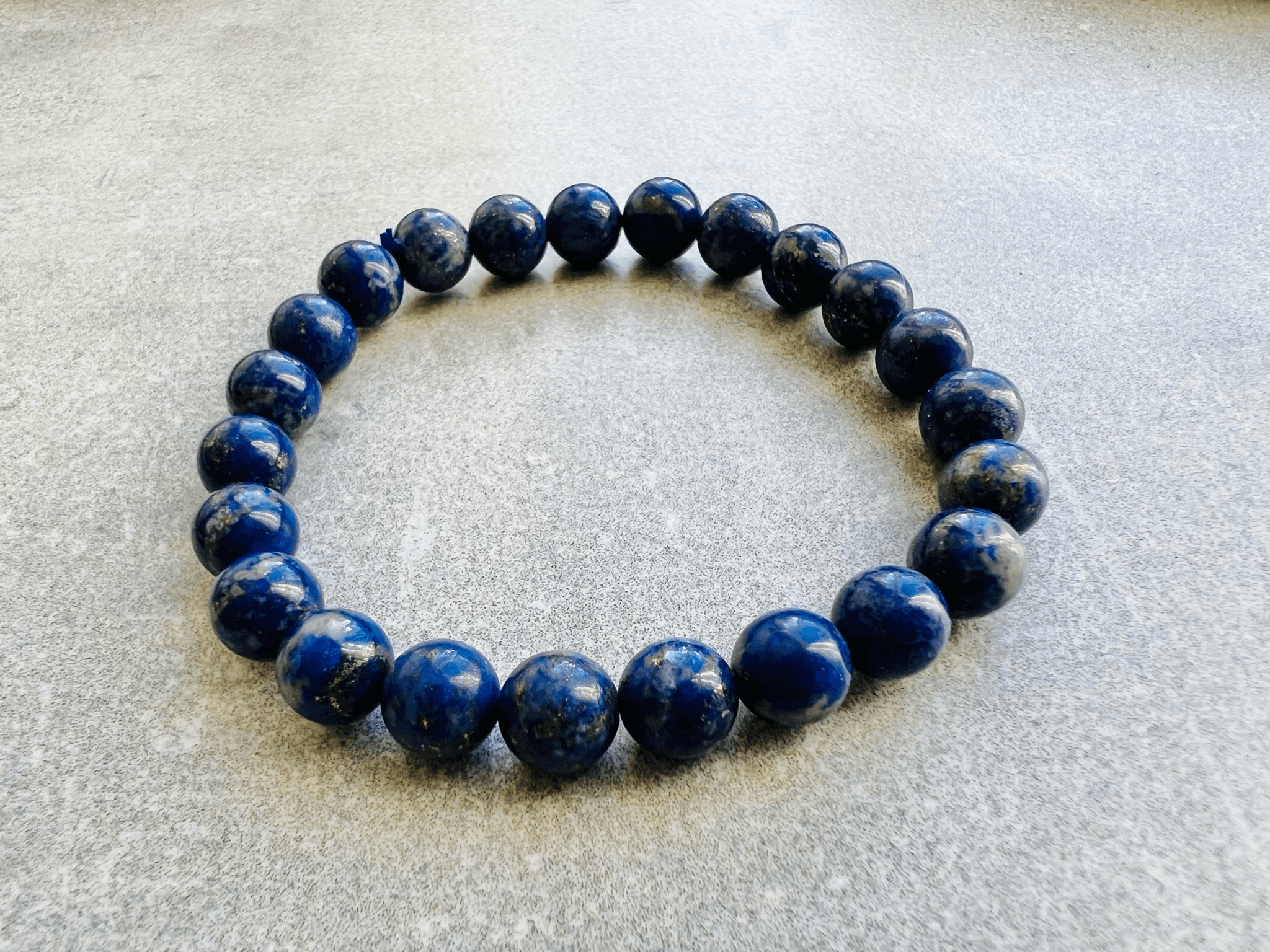 Bracelet VICTORIA - Perles minérales Lapis - Créations Uniques
