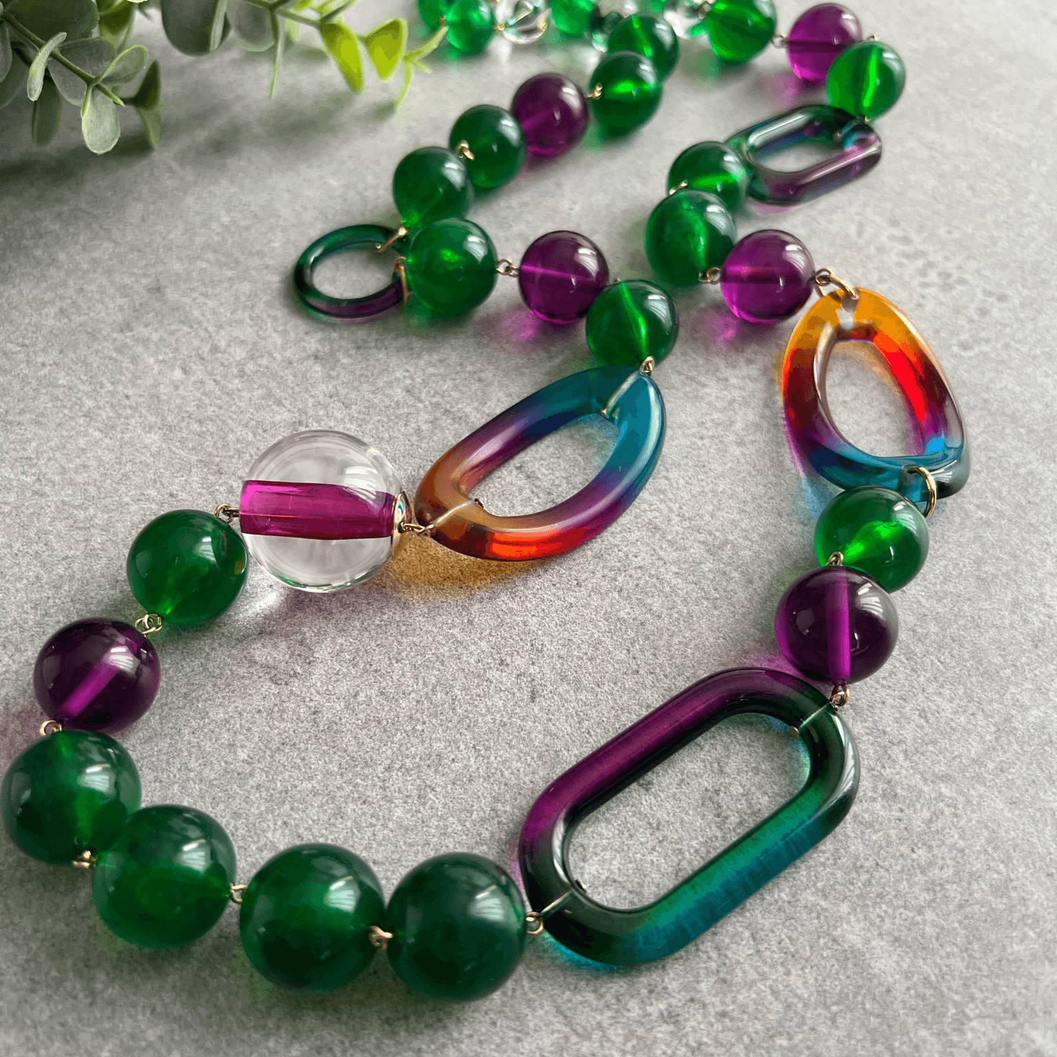 Collier Francine BRAMLI original et asymétrique. Pièce de créateur. - Créations Uniques