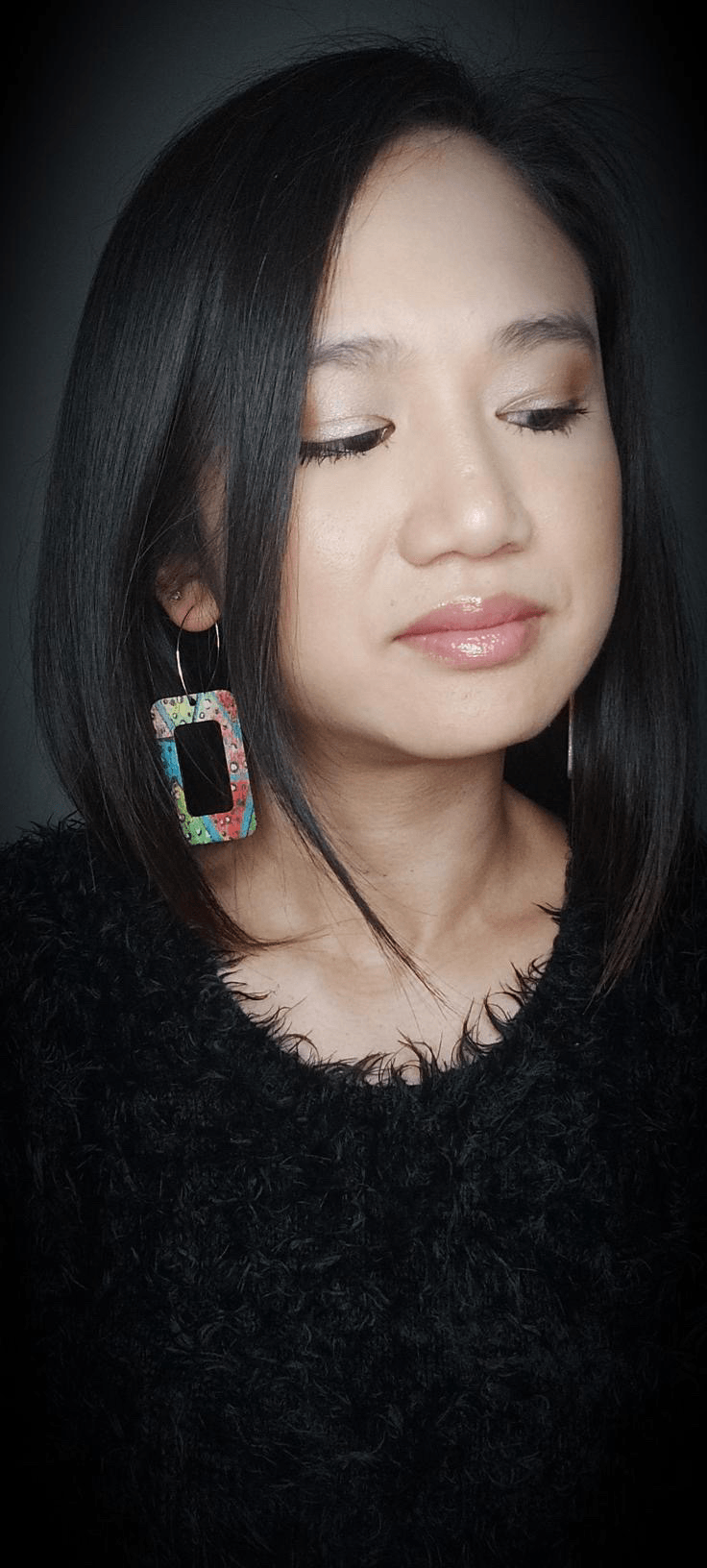 Boucles d’oreilles RAPHAELLA style bohème bois multicolore - Créations Uniques