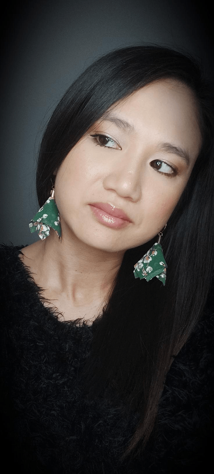 Boucles d’oreilles VERNA tissu motif fleuri - Créations Uniques - Créations Uniques