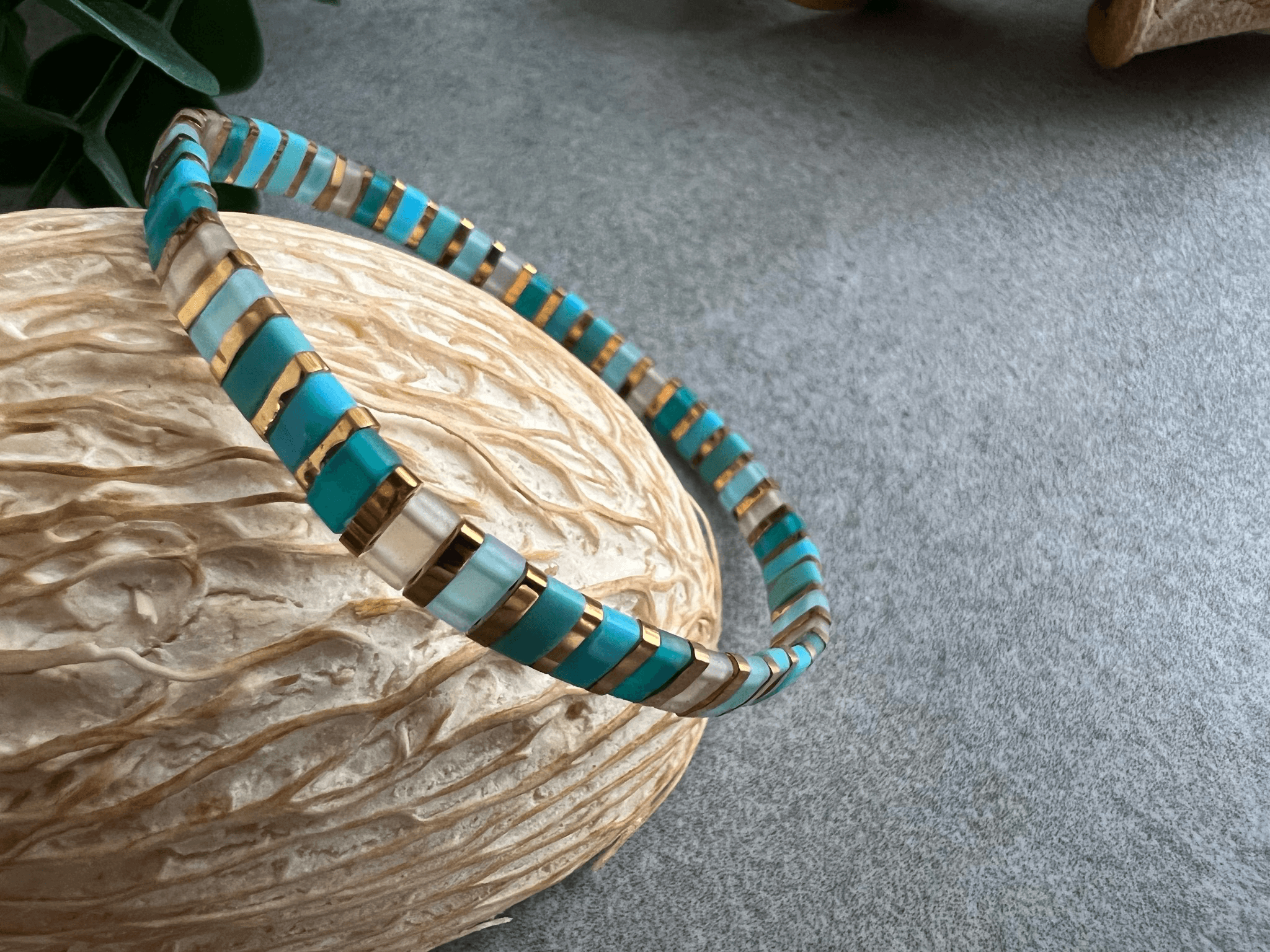 Bracelet VALENCIA perles bleues - Créations Uniques