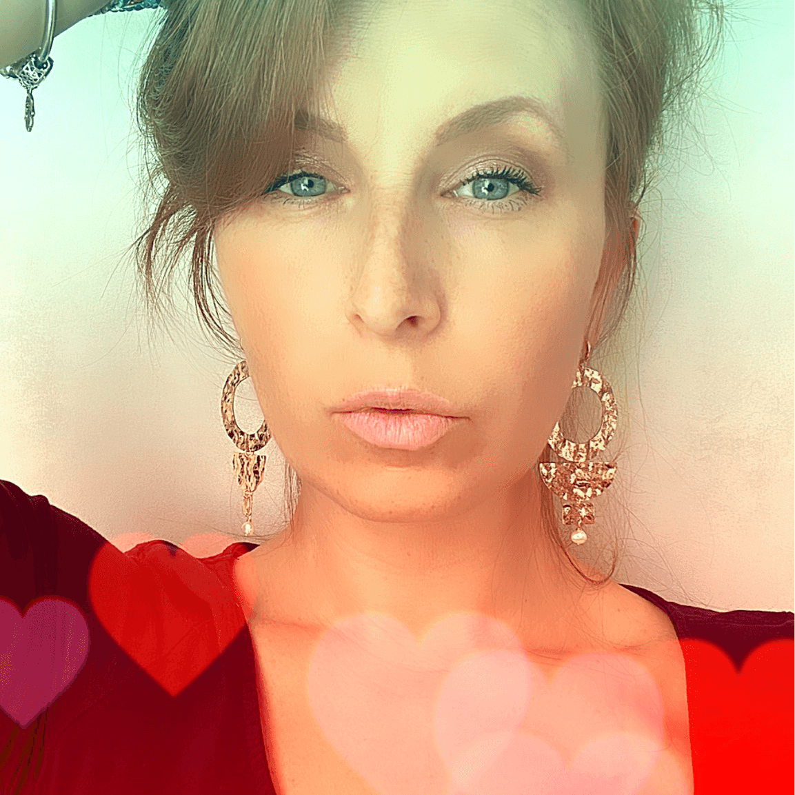 Boucles d’oreilles LINDA chic et glamour Laiton doré plaqué or 16k - Créations Uniques