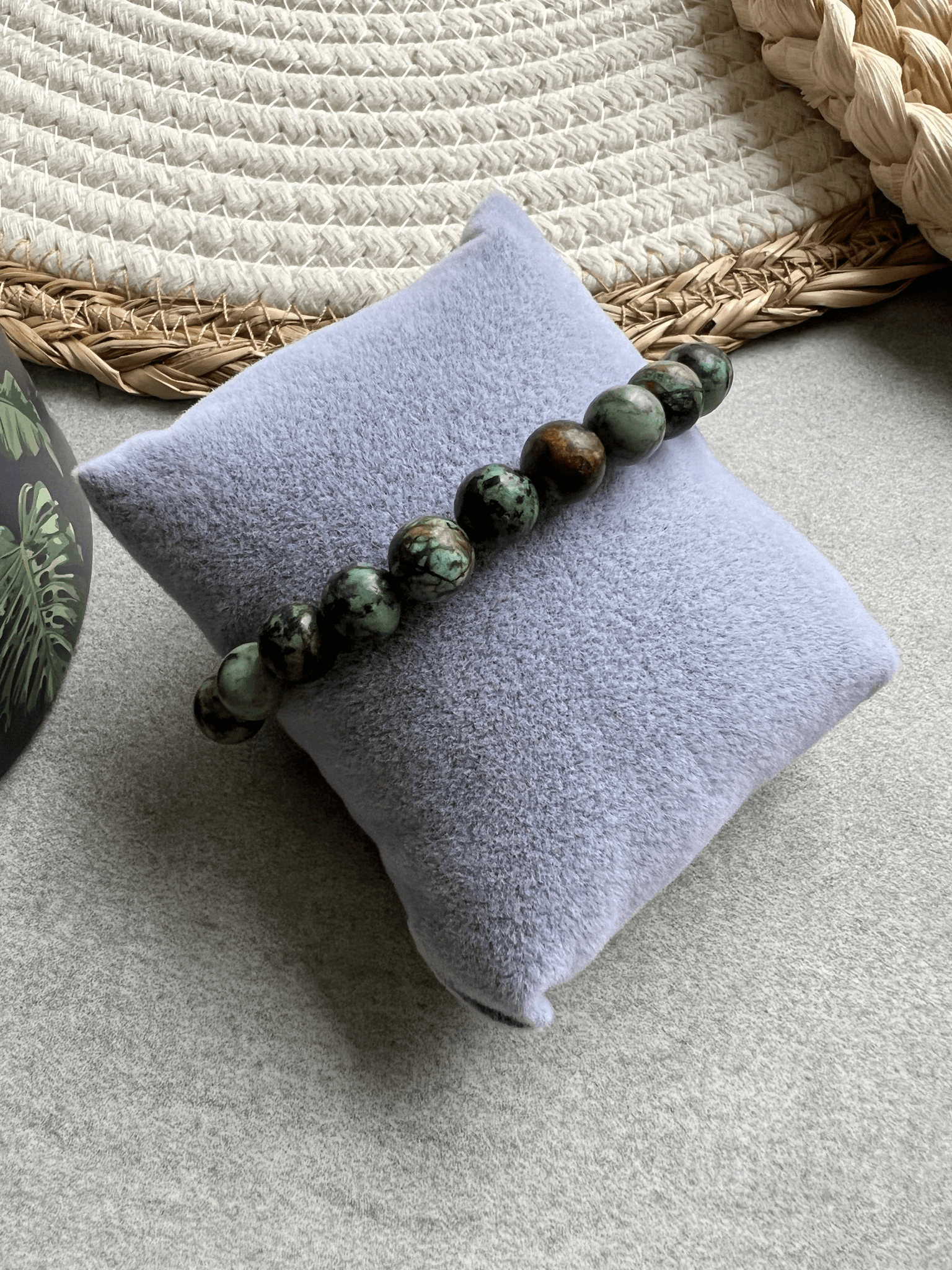 Bracelet MILAN - Perles minérales Turquoise d’Afrique - Créations Uniques