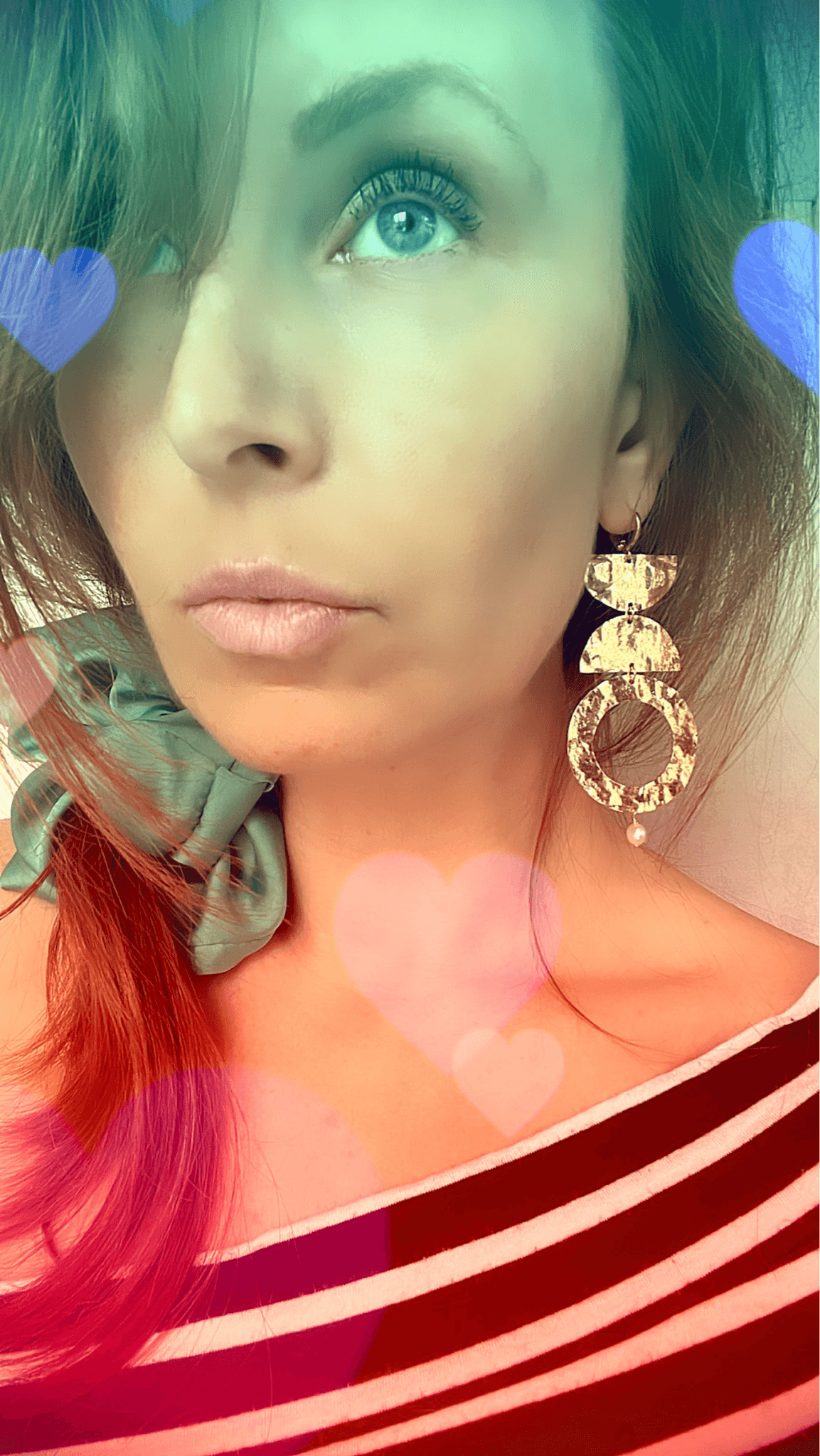 Boucles d’oreilles ODILE chic et glamour Laiton doré plaqué or 16k. - Créations Uniques