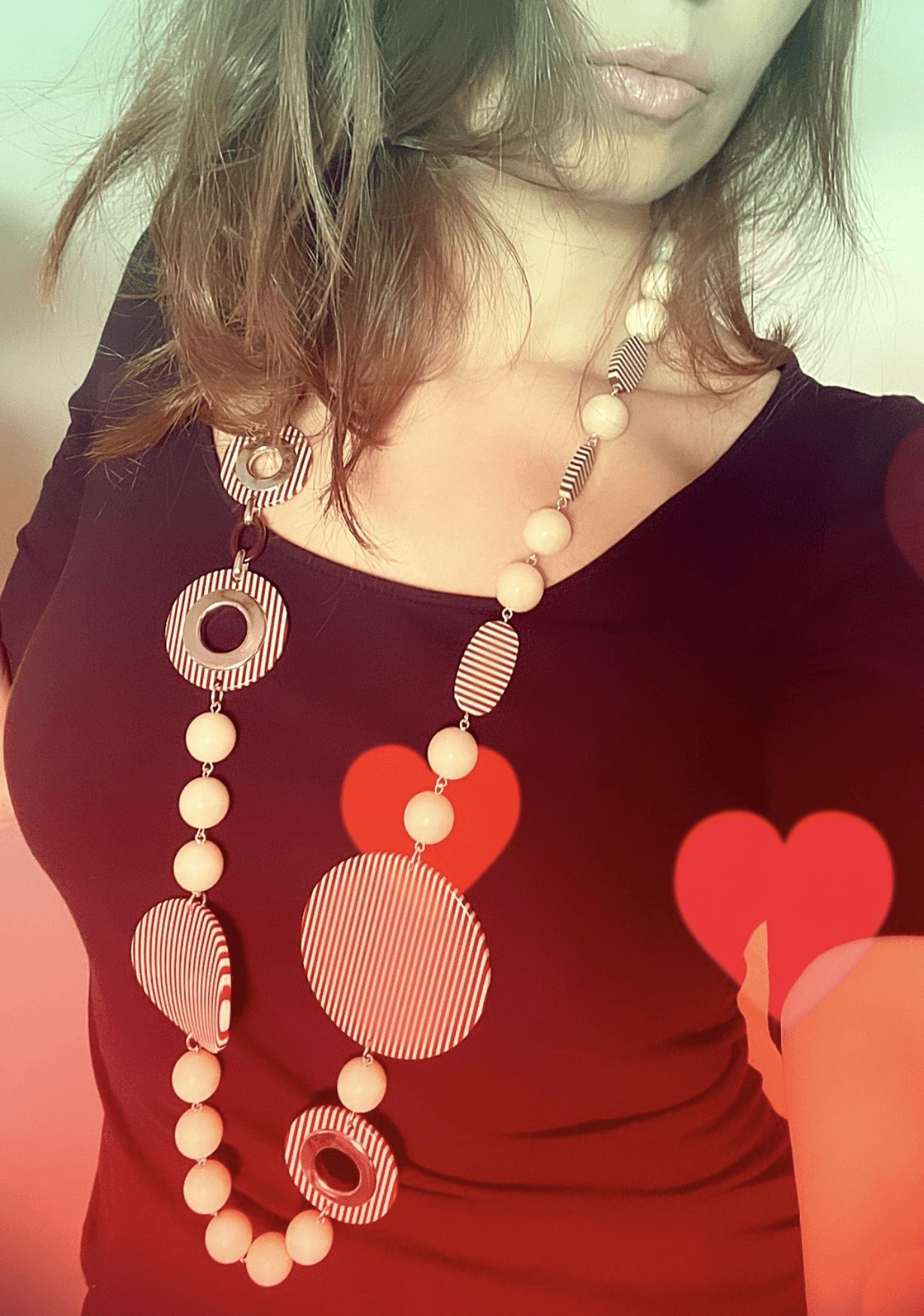 Collier Francine BRAMLI original et asymétrique - Pièce de créateur - Créations Uniques