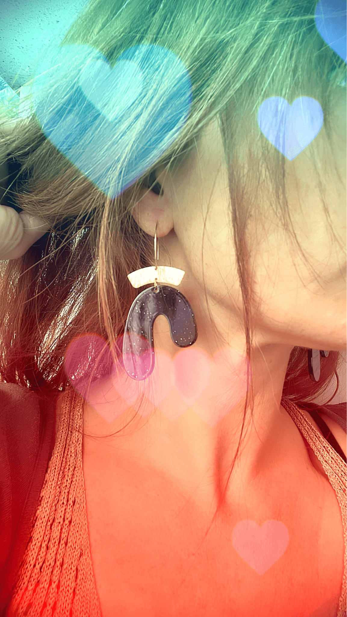 Boucles d’oreilles MURPHY résine galaxy - Créations Uniques - Créations Uniques