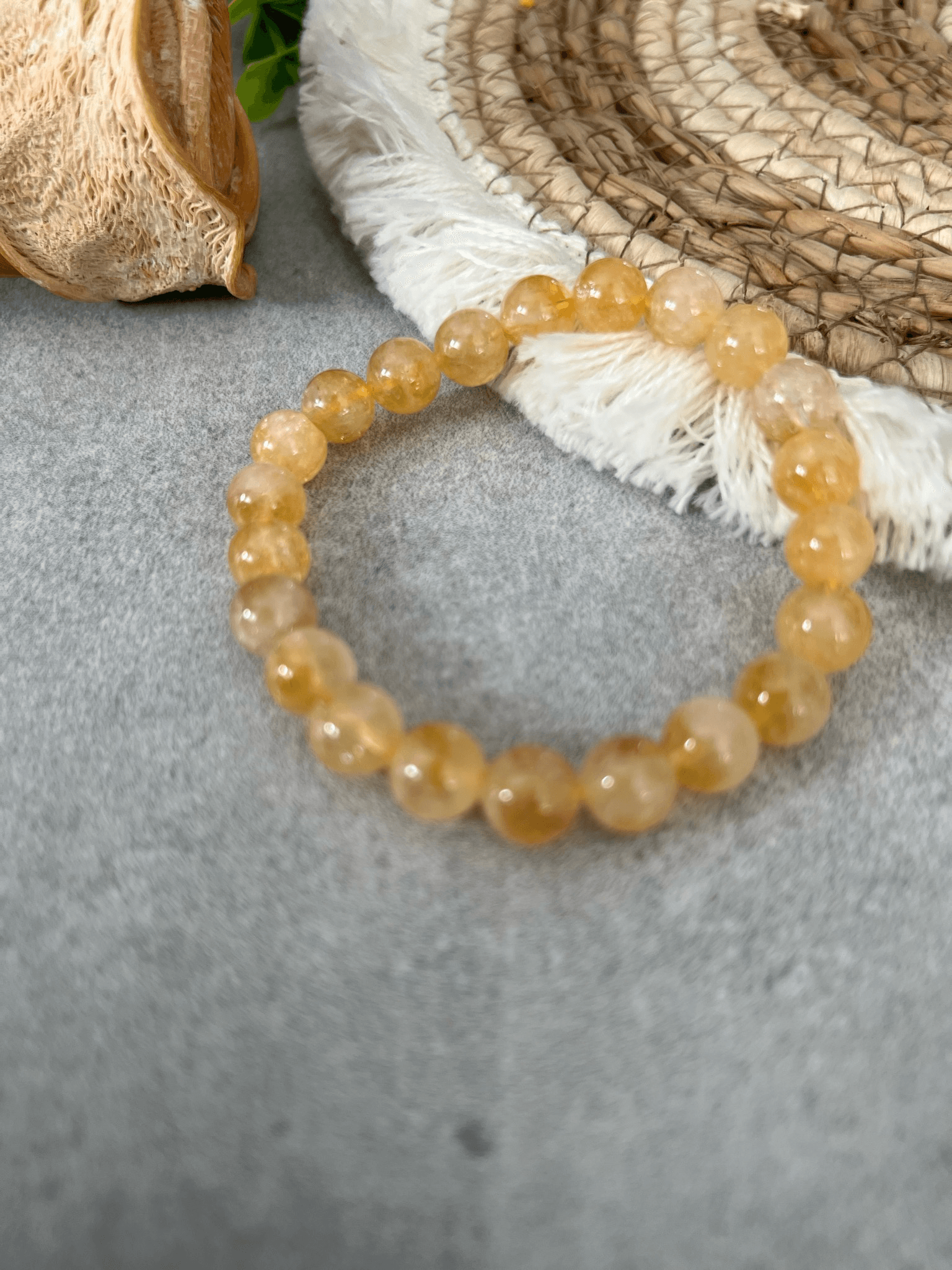 Bracelet VÉRONE - Perles minérales Citrine - Créations Uniques