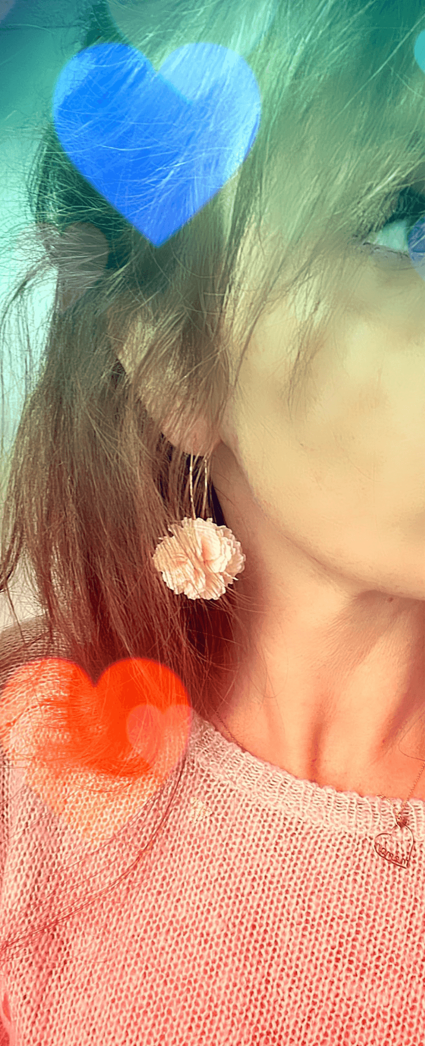 Boucles d’oreilles REESE pompons rose clair - Créations Uniques - Créations Uniques