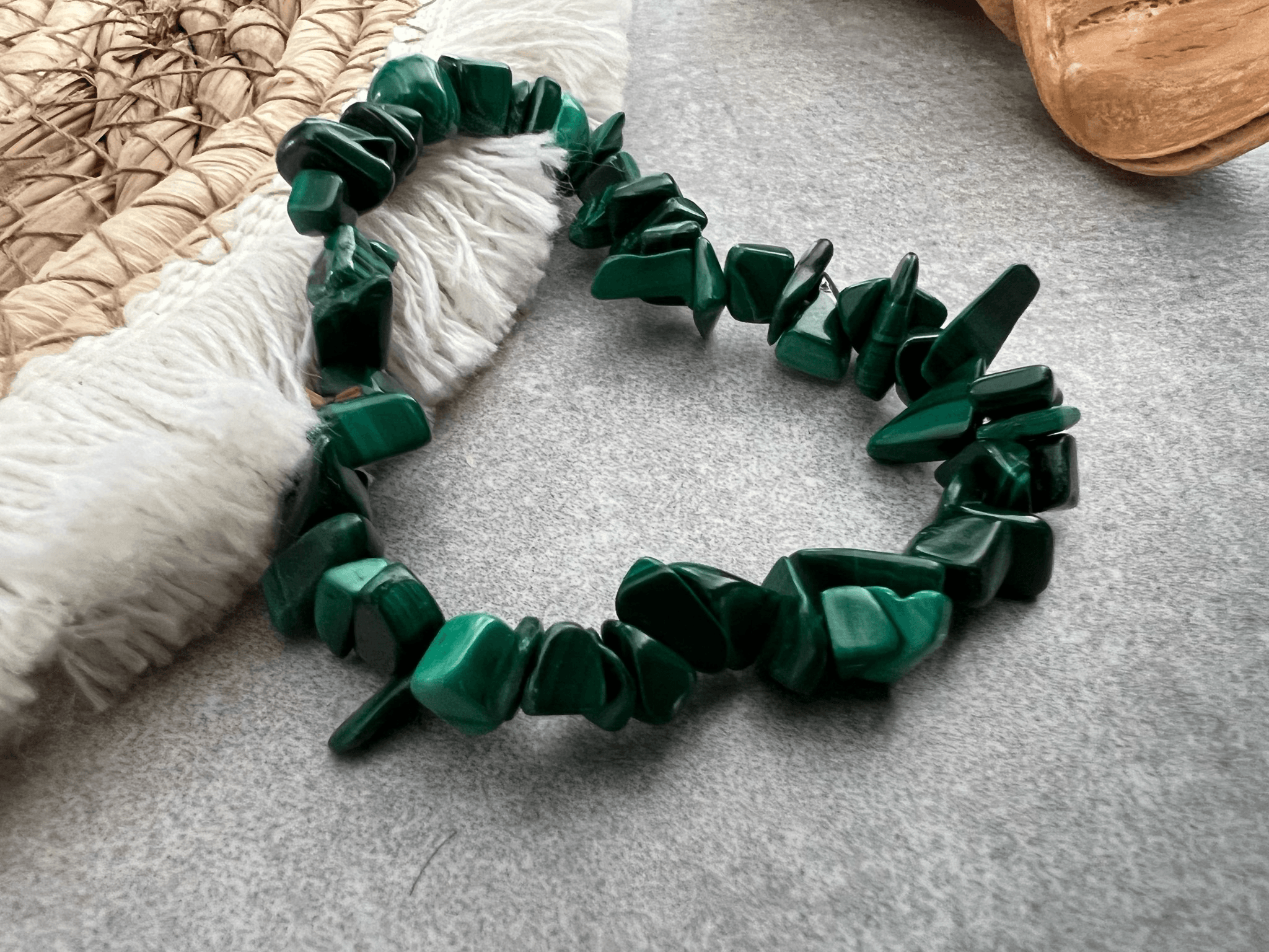 Bracelet ATACAMA - Perles minérales Malachite - Créations Uniques