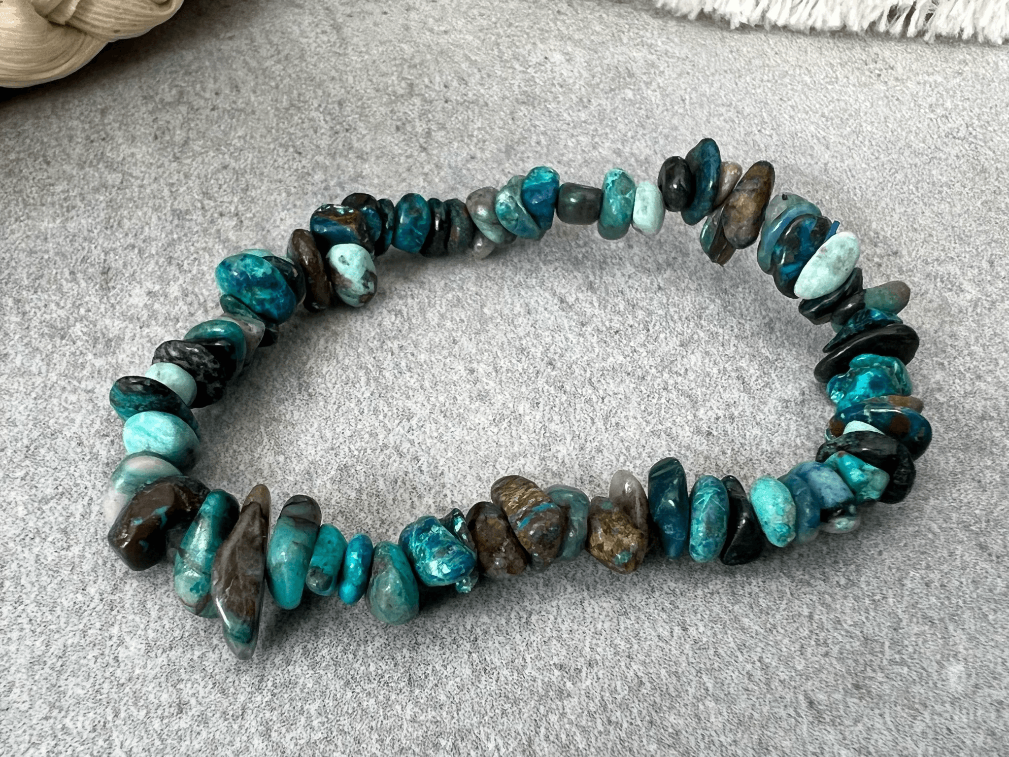 Bracelet ATACAMA - perles minérales Chyysocolle - Créations Uniques