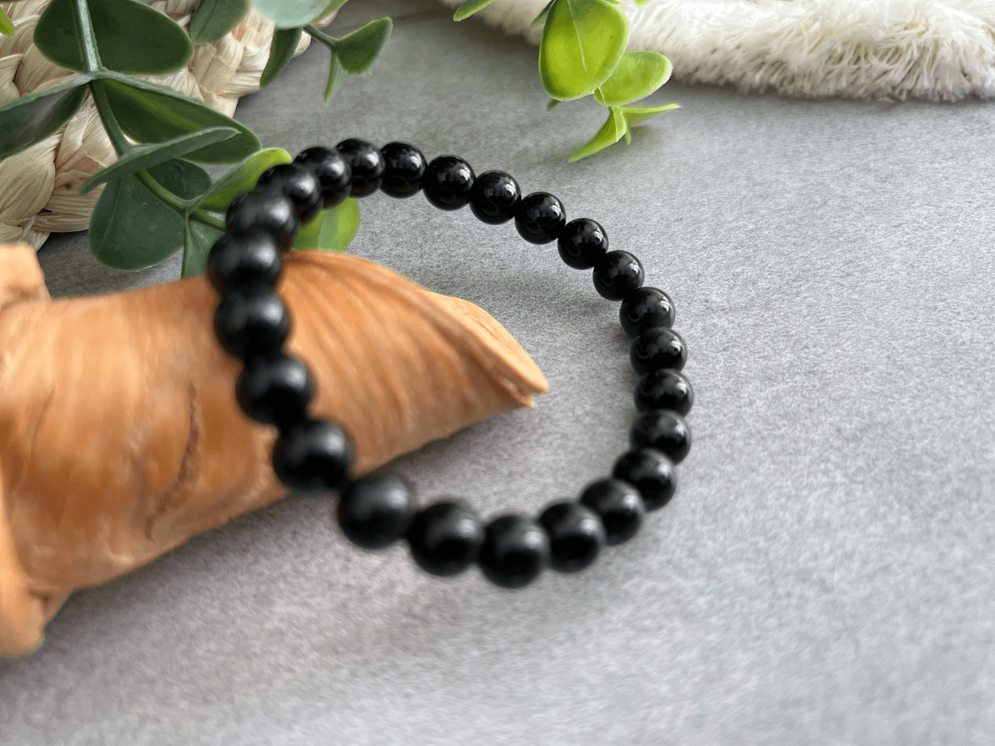 Bracelet SASKATOON - Perles minérales Obsidienne œil céleste. - Créations Uniques