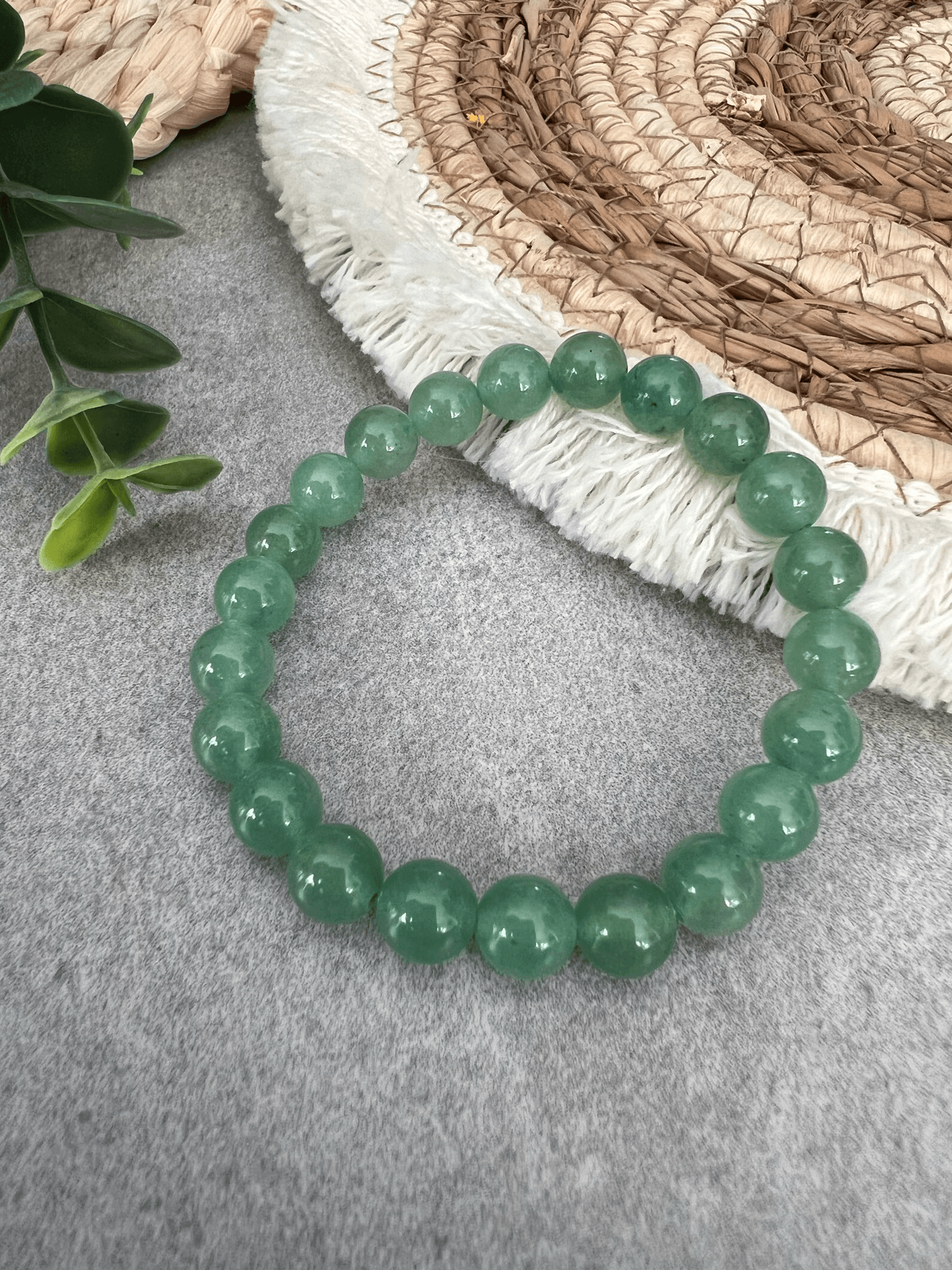 Bracelet CORLEONE - perles minérales Aventurine verte - Créations Uniques