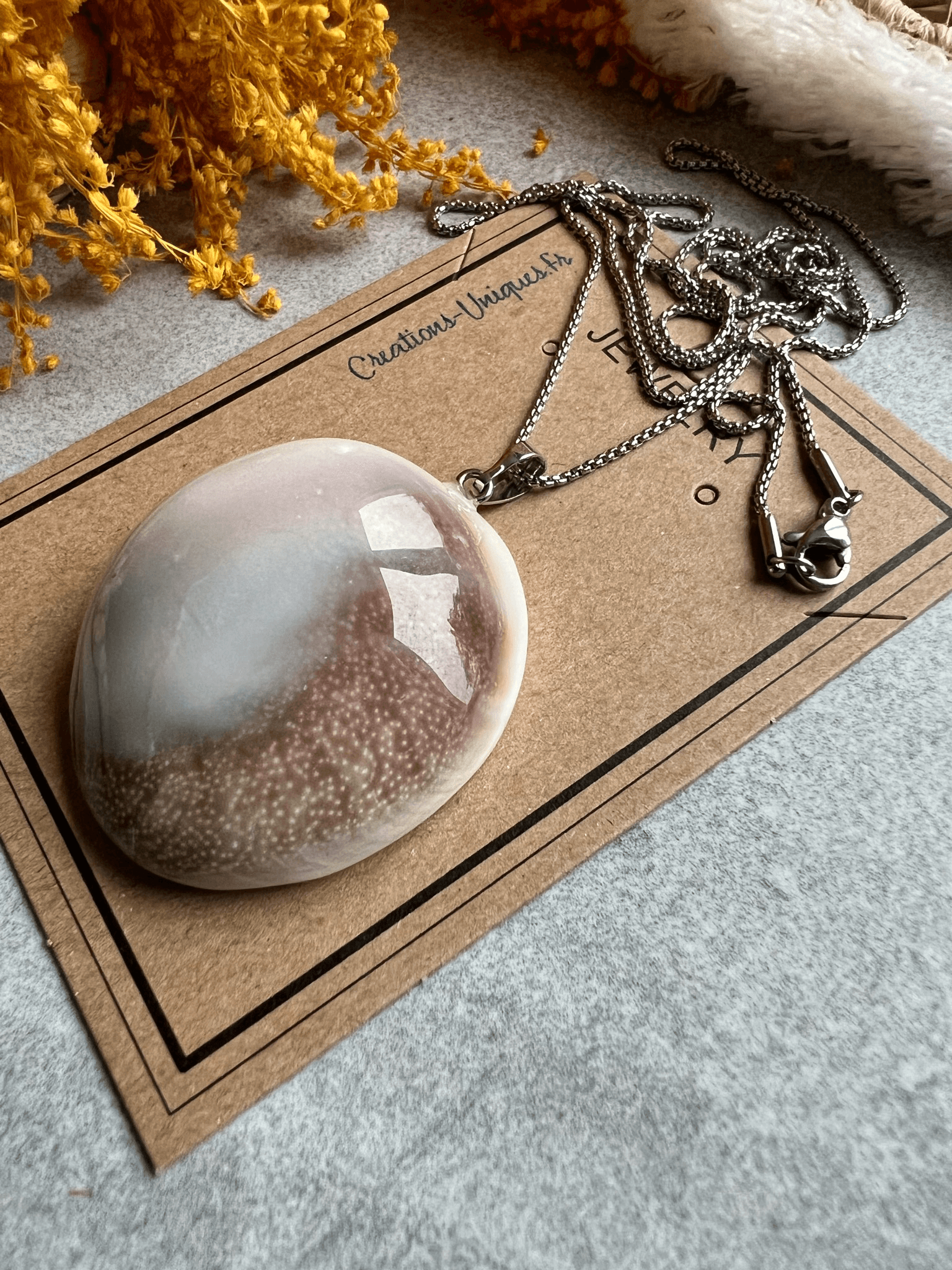 Collier ST BARTH pendentif coquillage - Créations Uniques - Créations Uniques