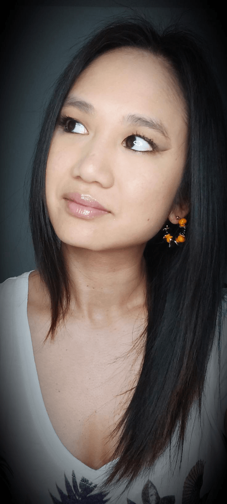 Boucles d’oreilles LOÏS créoles perles oranges, noires et dorées - Créations Uniques