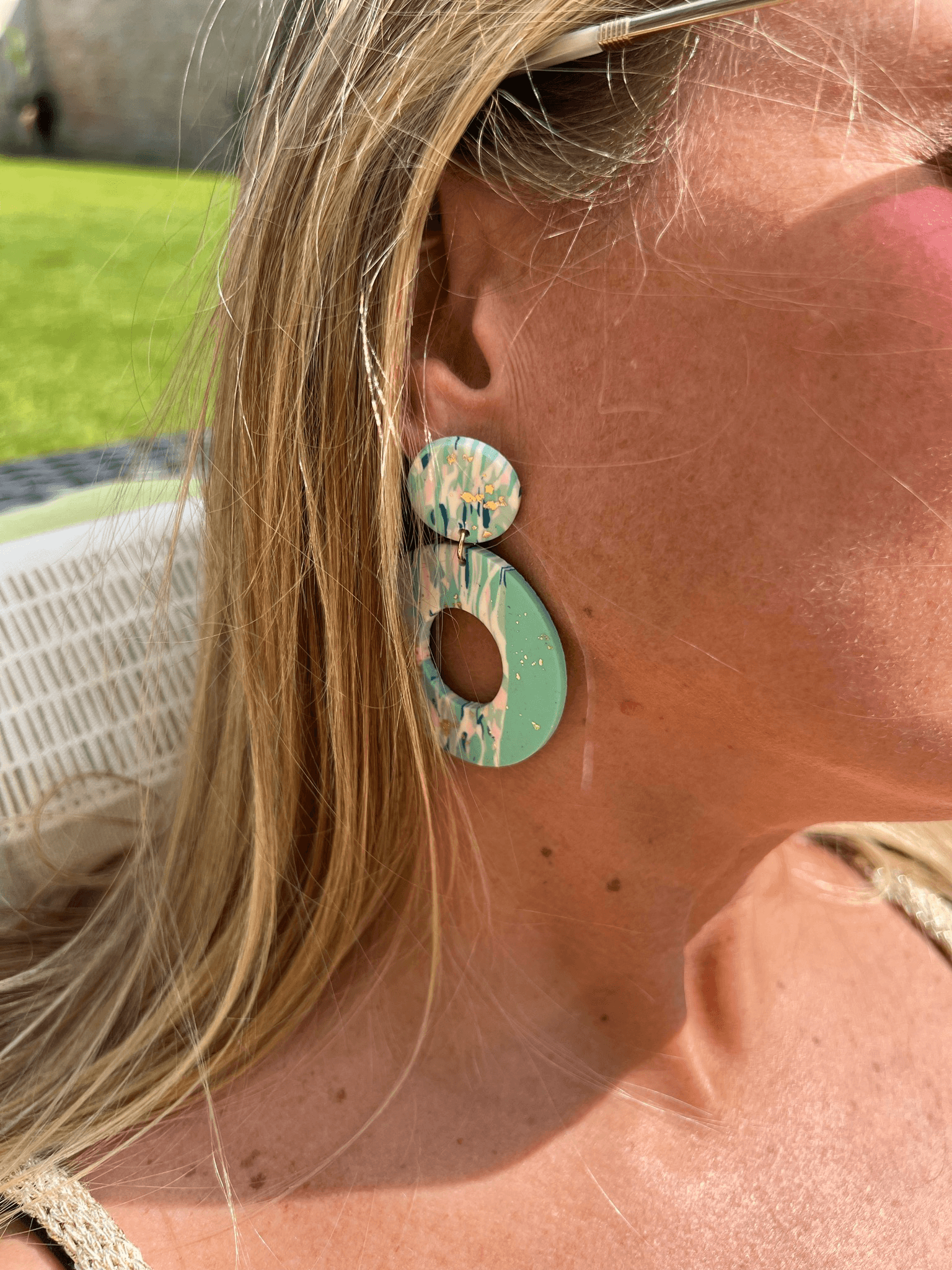 Boucles d’oreilles polymère LÉONTINE - Créations Uniques