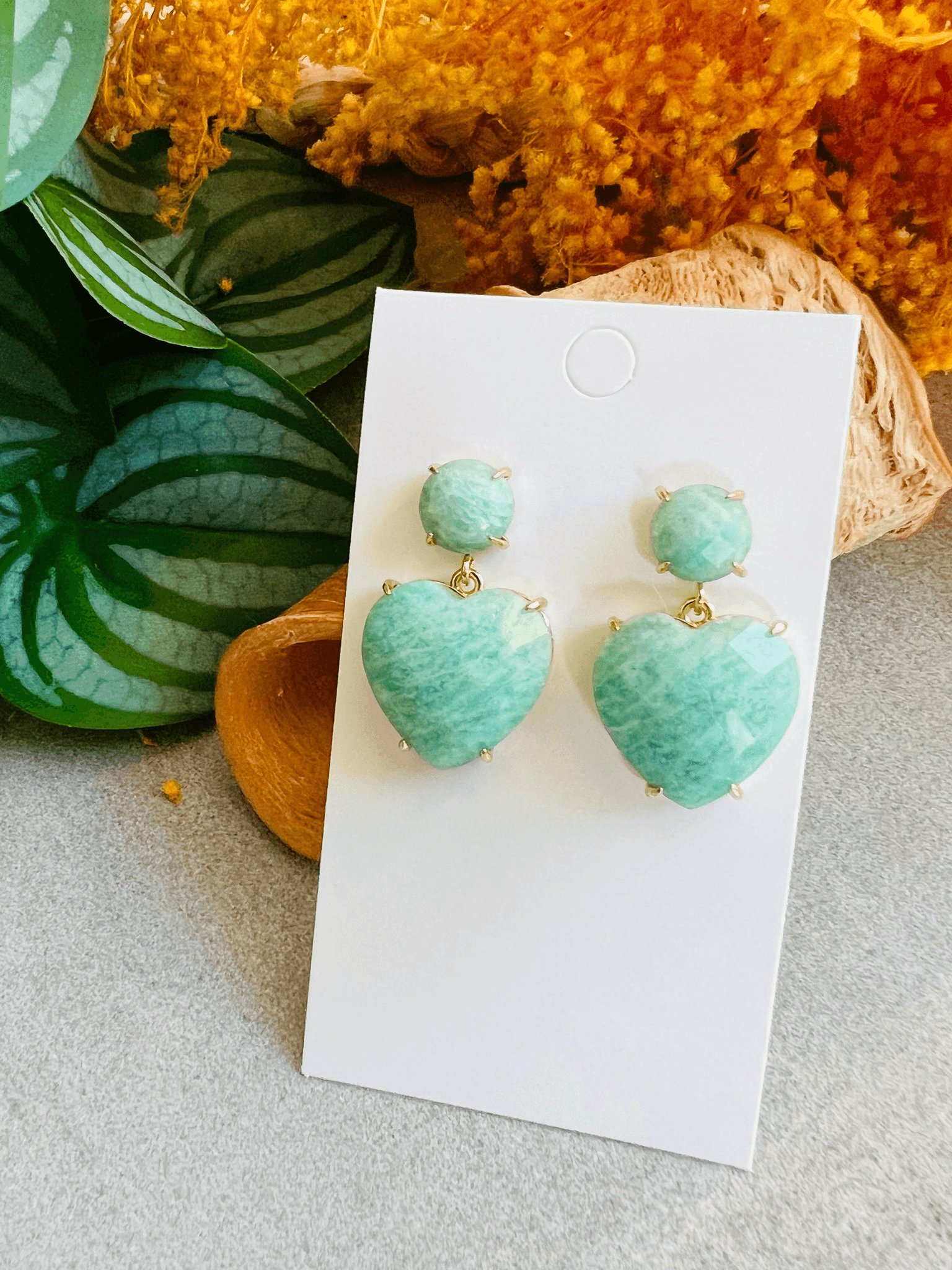 Boucles d’oreilles LESLIE cœurs bohème - Créations Uniques