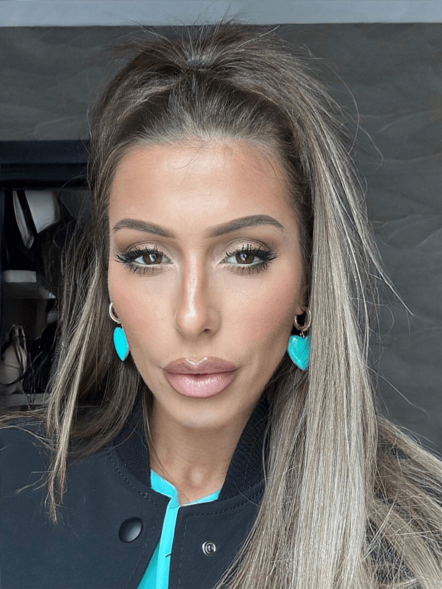 Boucles d’oreilles ADDISON Cœurs vert menthe - Créations Uniques