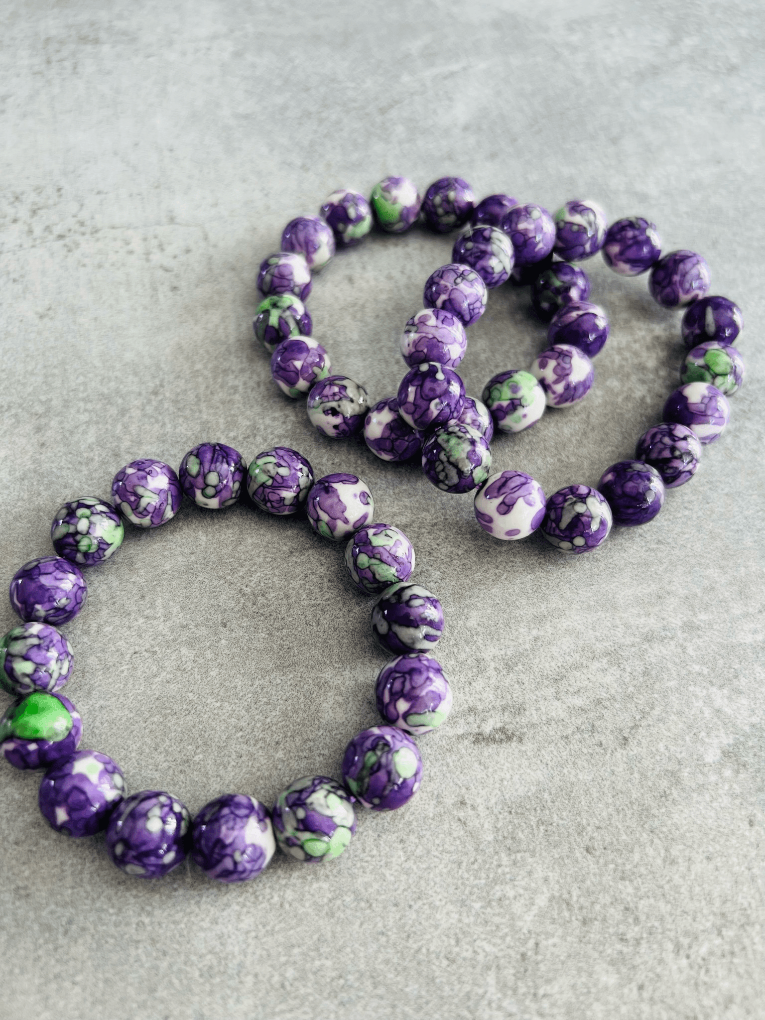 Bracelet VIOLET perles - Créations Uniques