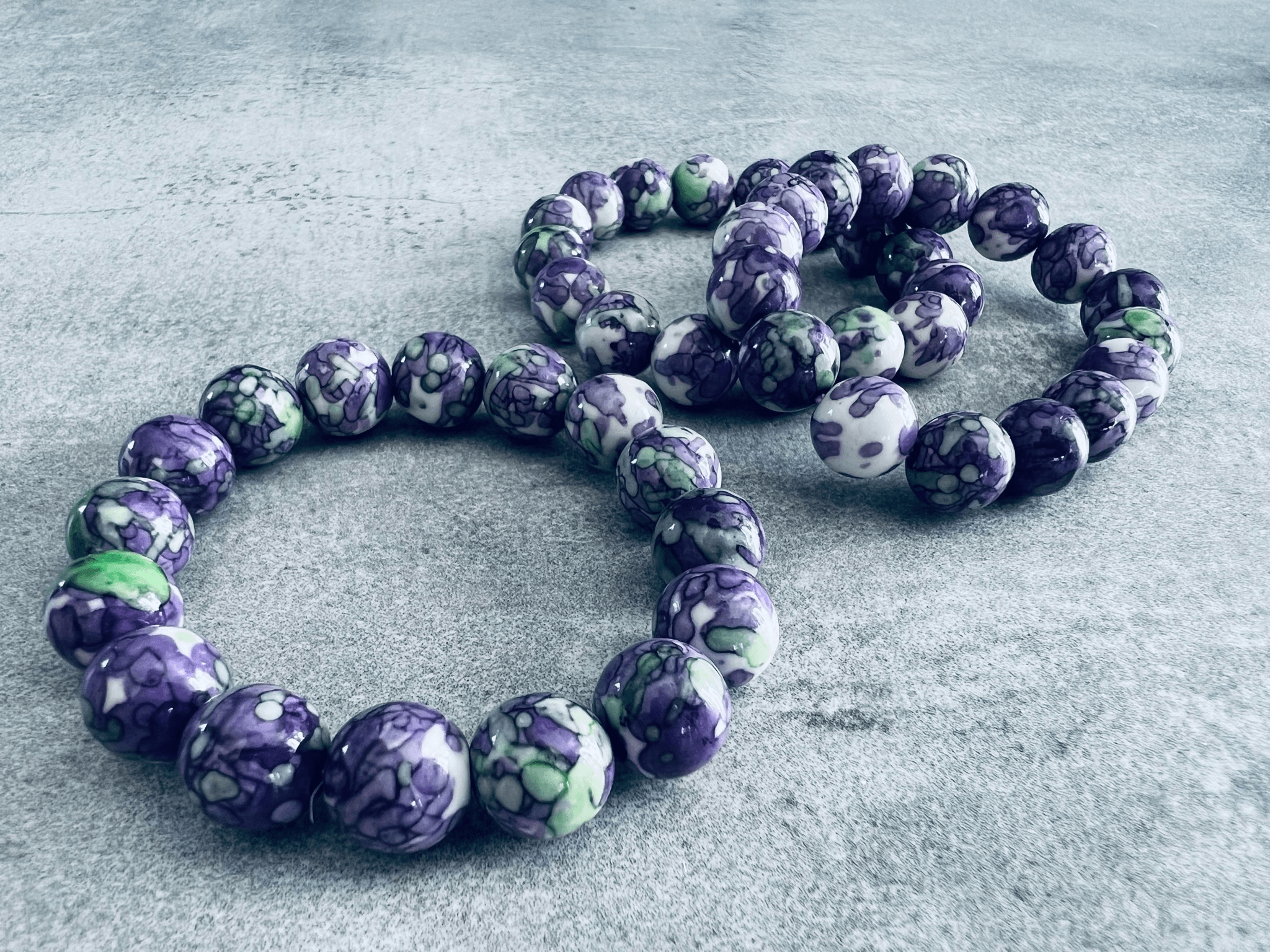 Bracelet VIOLET perles - Créations Uniques