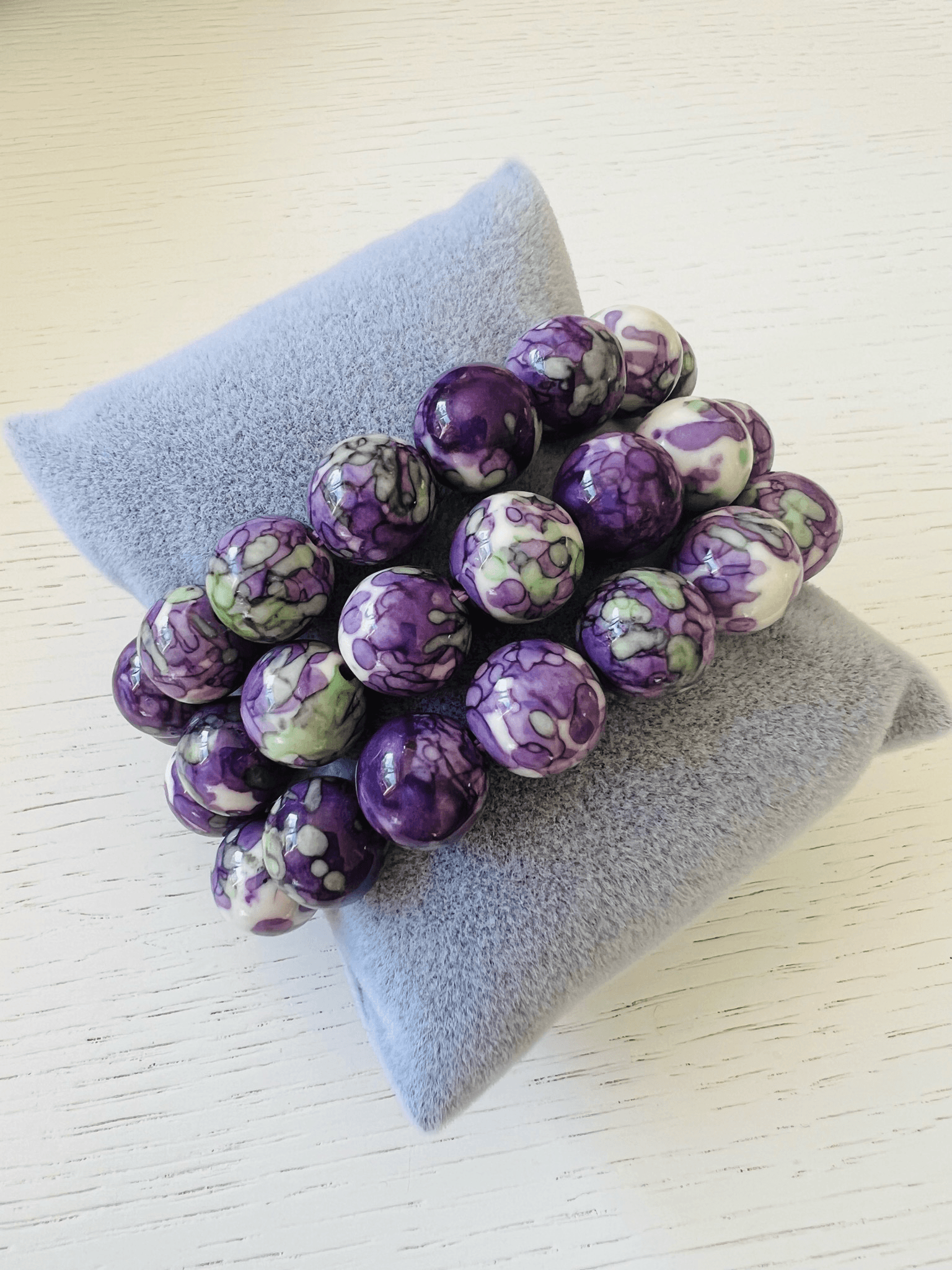 Bracelet VIOLET perles - Créations Uniques