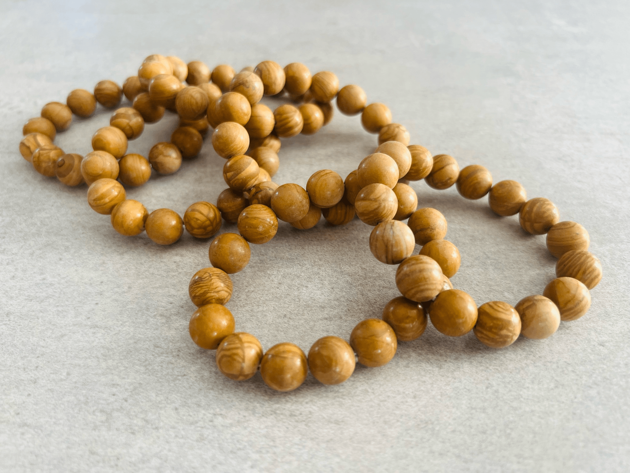 Bracelet MARRON perles effet bois - Créations Uniques