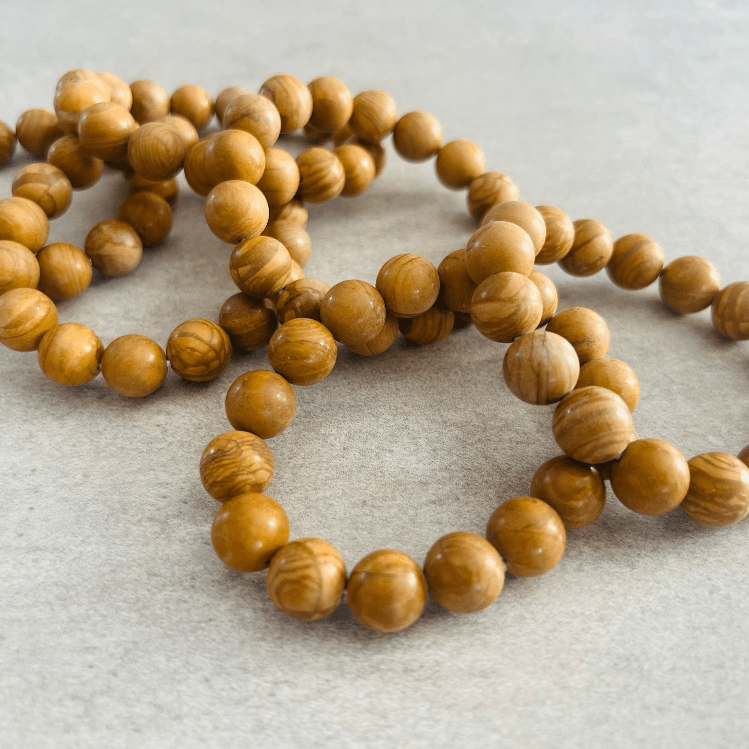 Bracelet MARRON perles effet bois - Créations Uniques