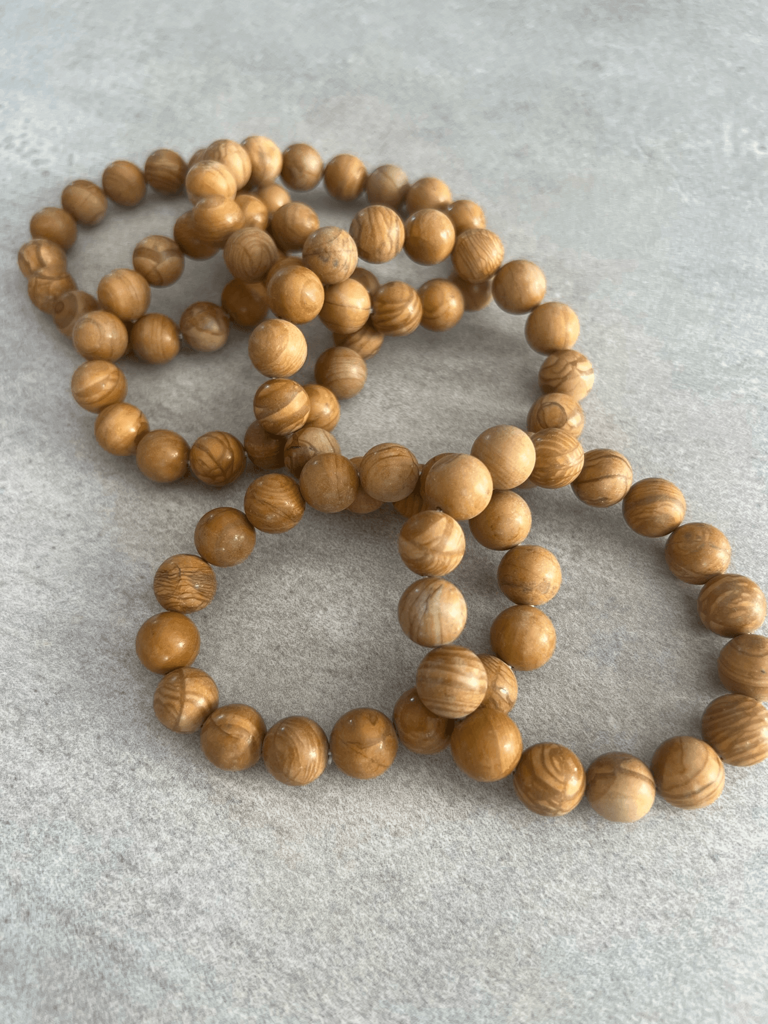 Bracelet MARRON perles effet bois - Créations Uniques