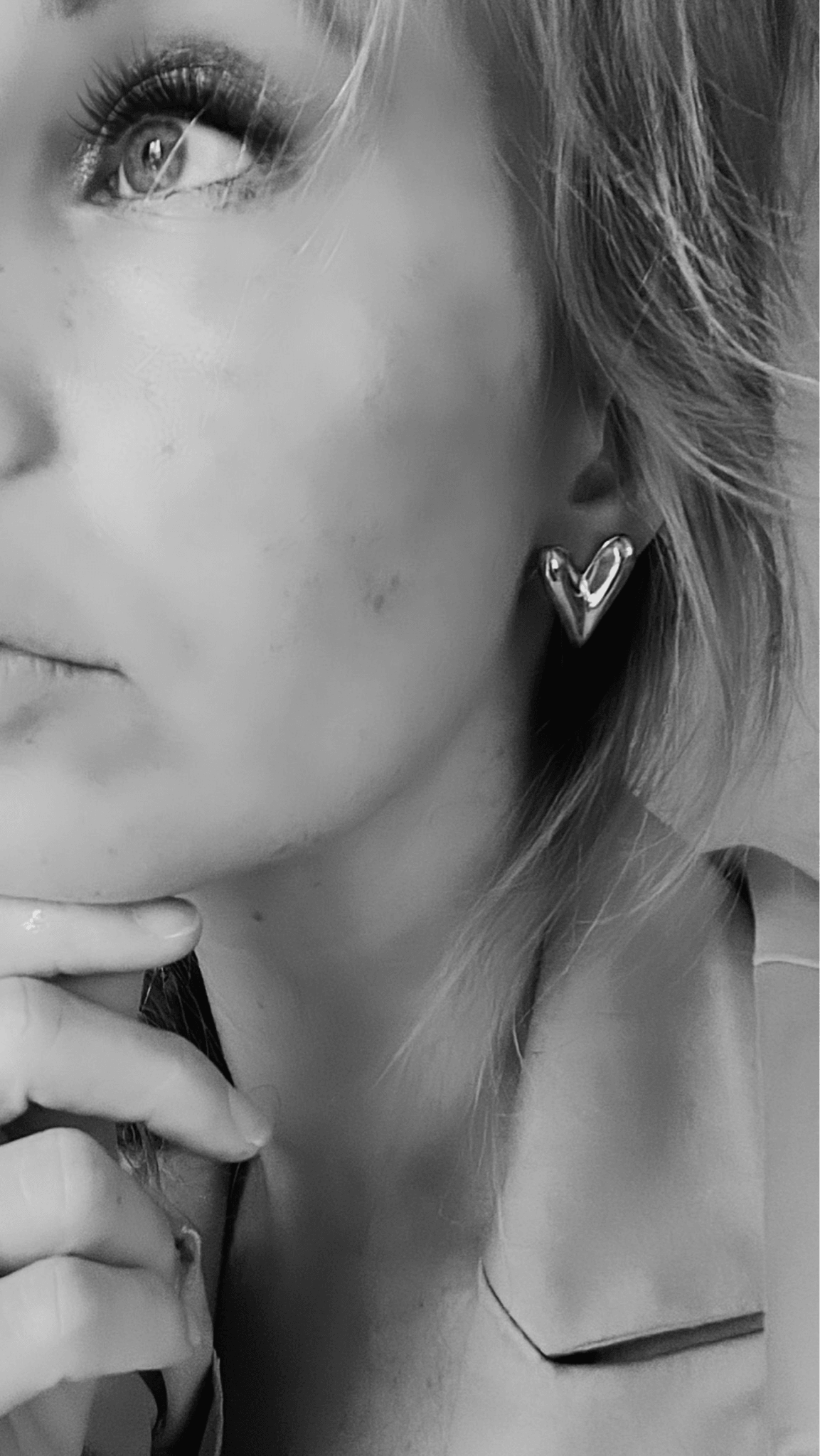 Boucles d’oreilles JAMIE cœurs argentés - Créations Uniques