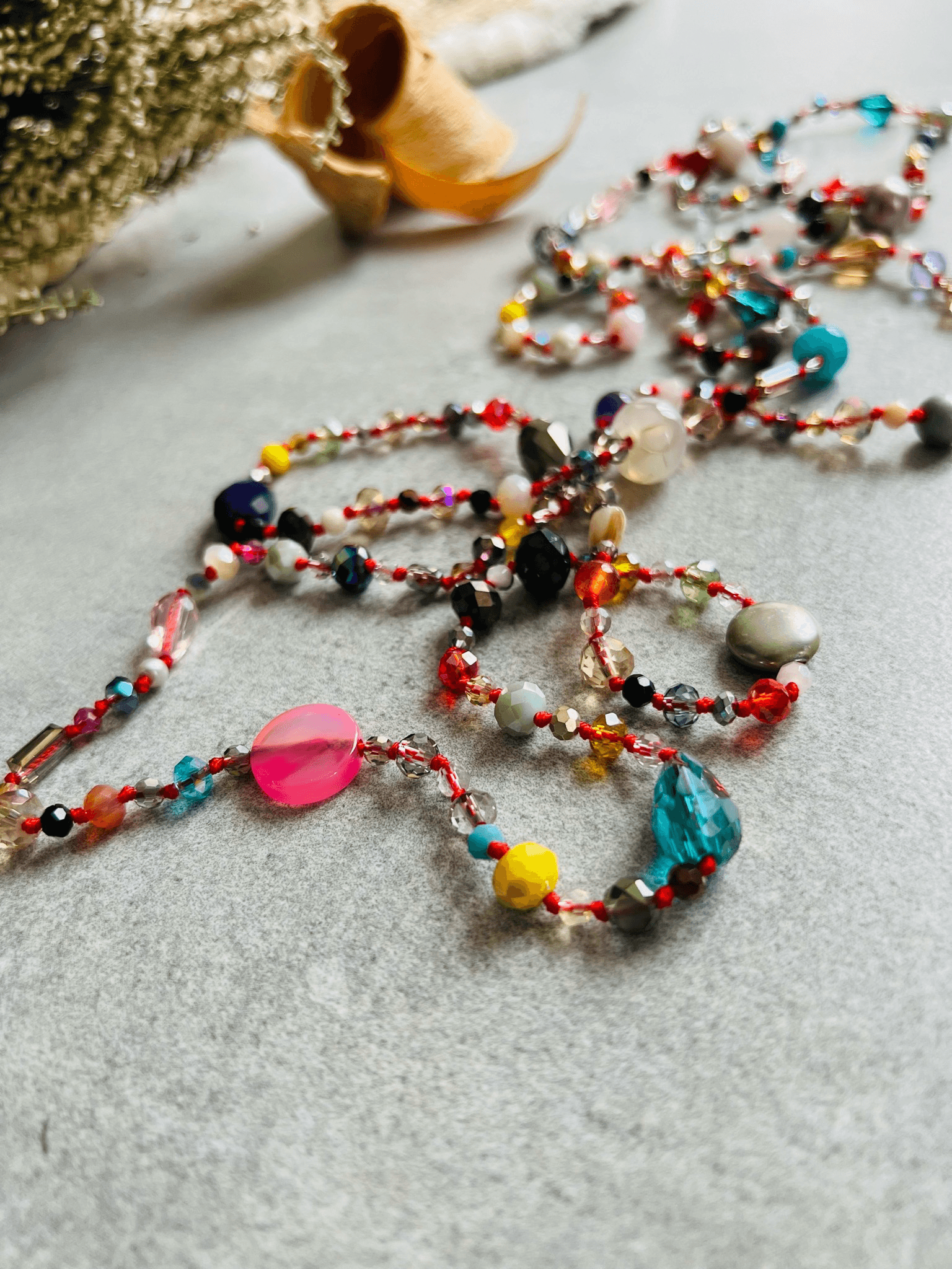 Collier MONIKA sautoir perles multicolores - Créations Uniques