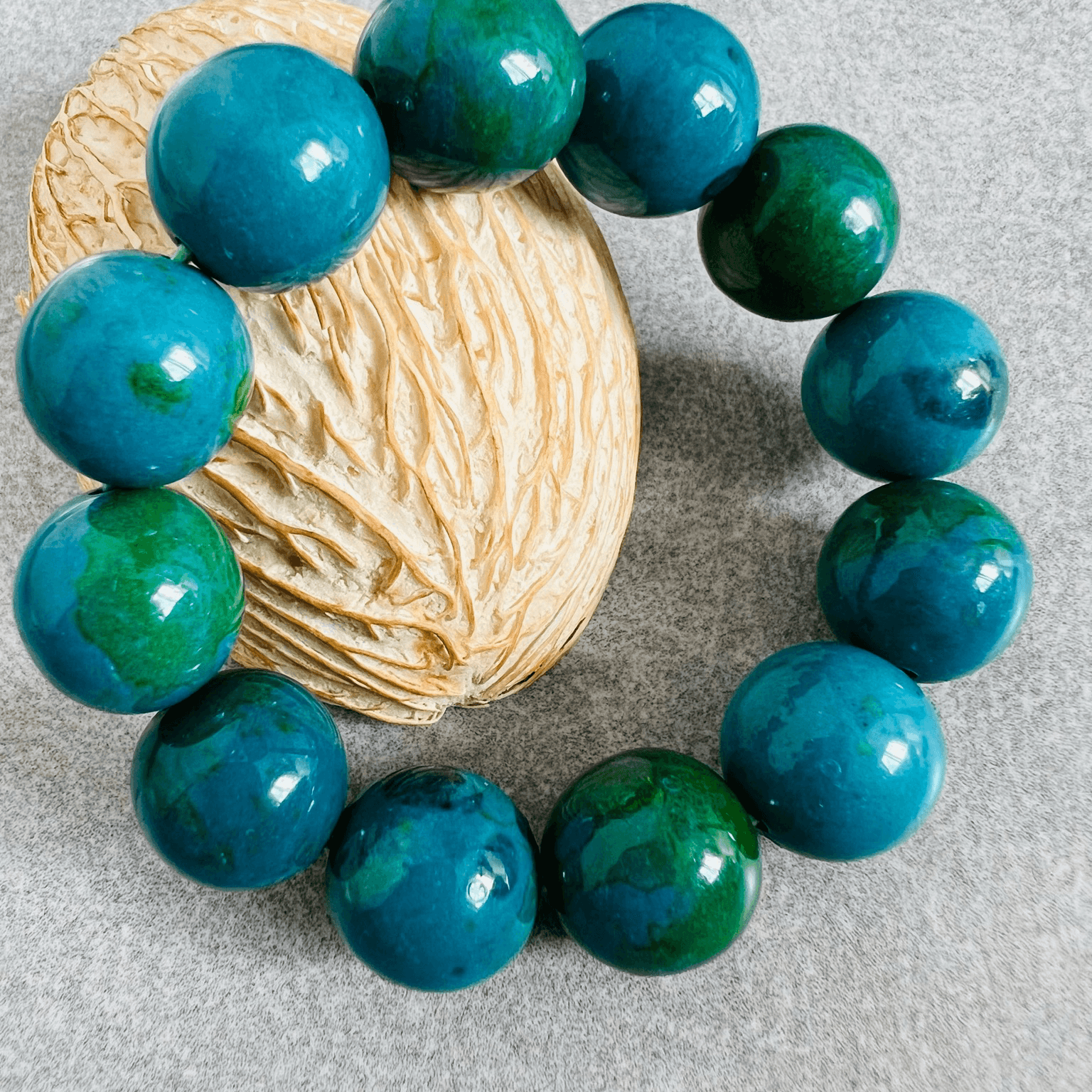 Bracelet TURQUOISE grosses perles - Créations Uniques